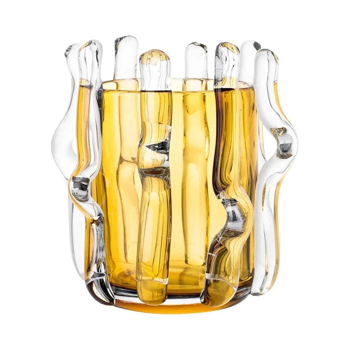 Aura Small Amber Glass Vase