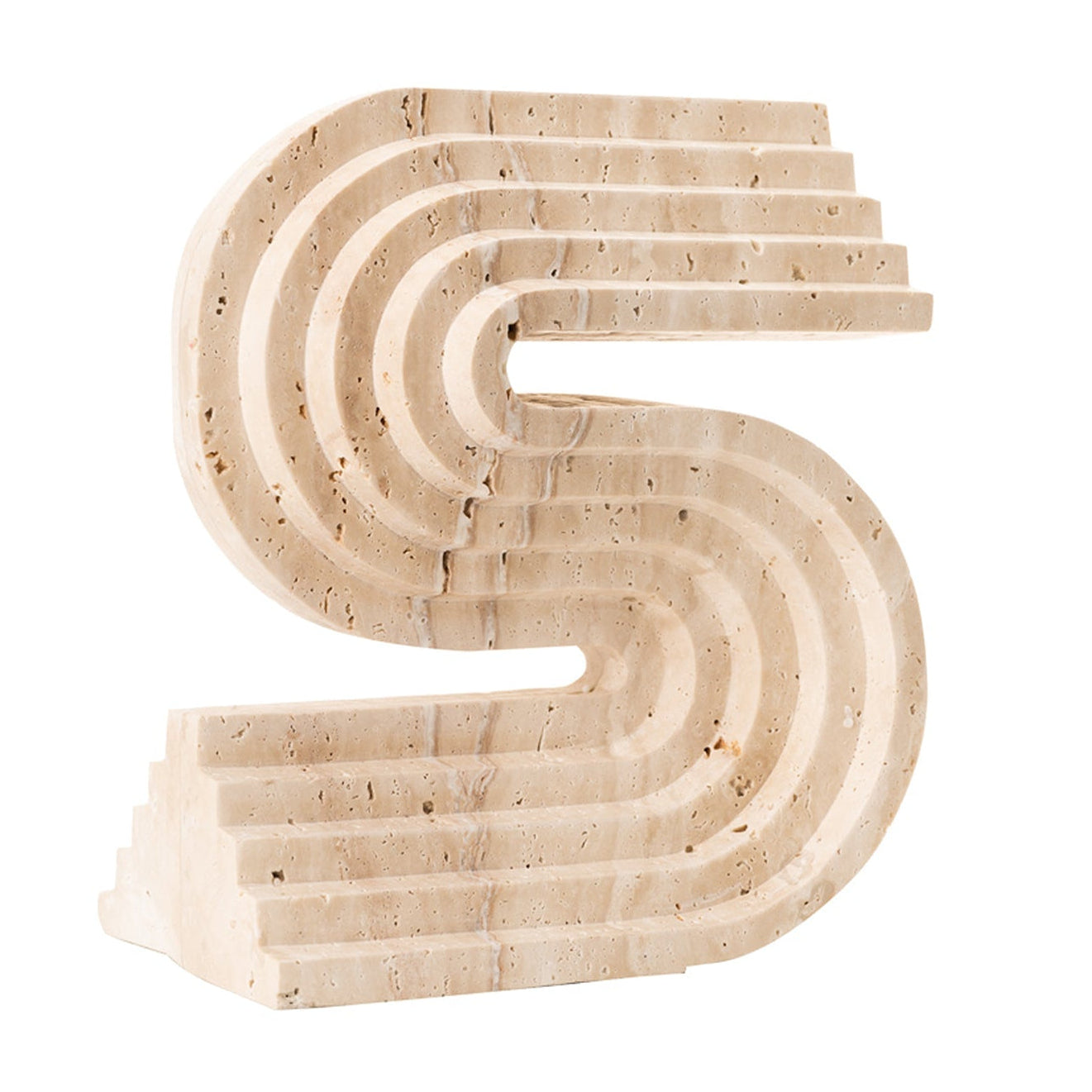 Scotti Beige Travertine Sculpture