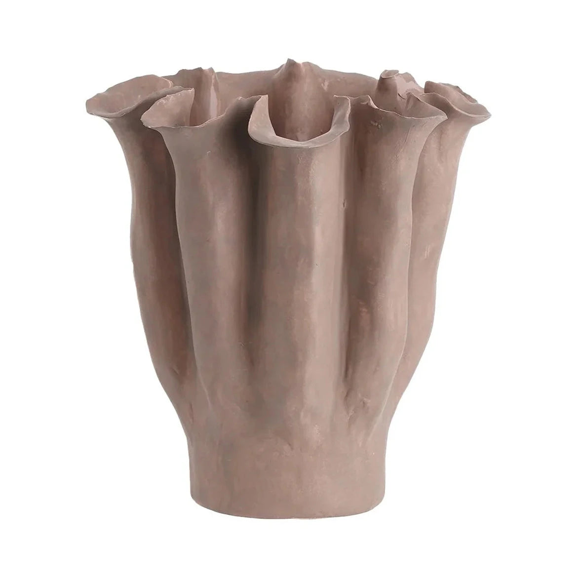 Terra Sienna Brown Ceramic Vase