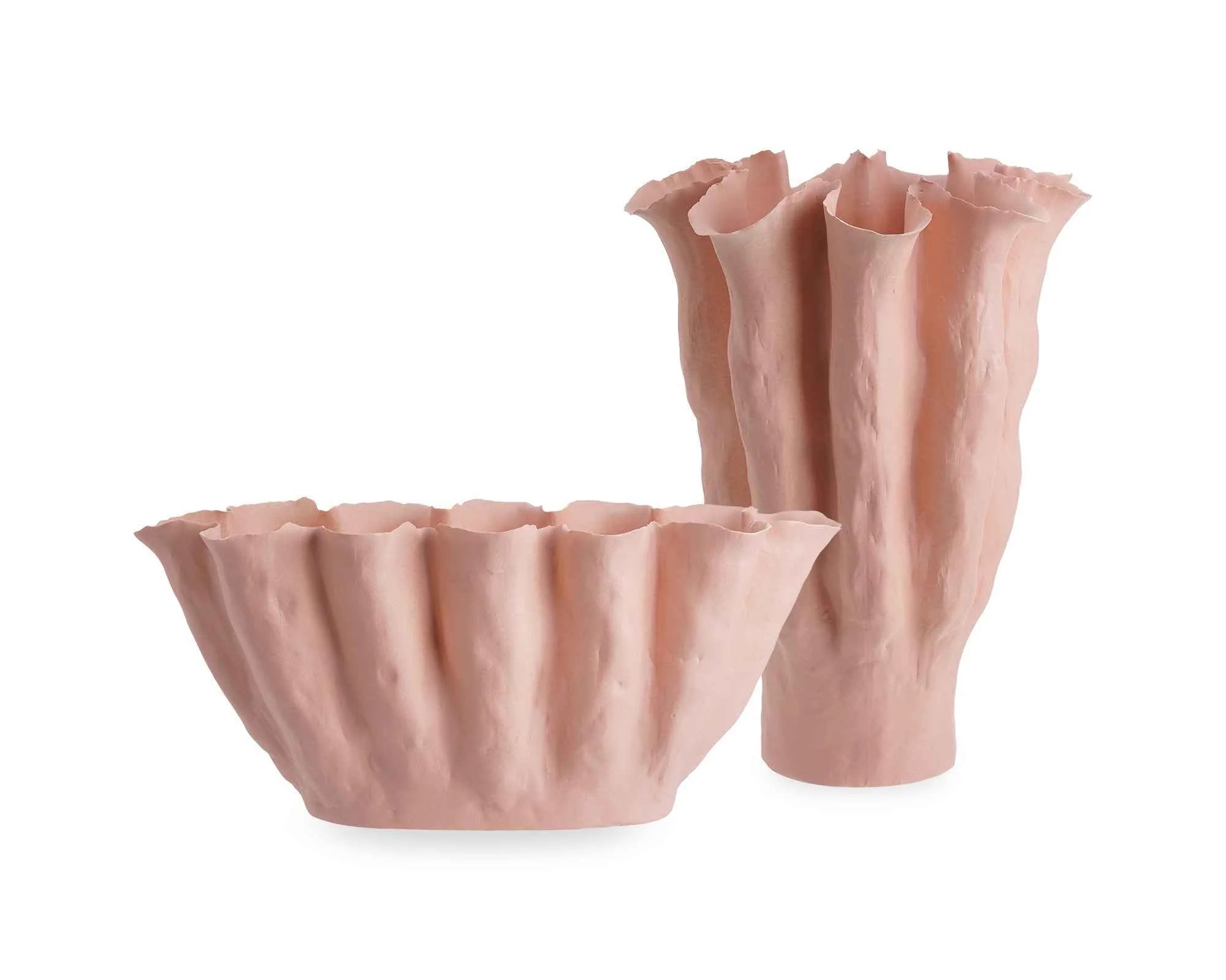 Blossom Blush Pink Ceramic Petal Bowl