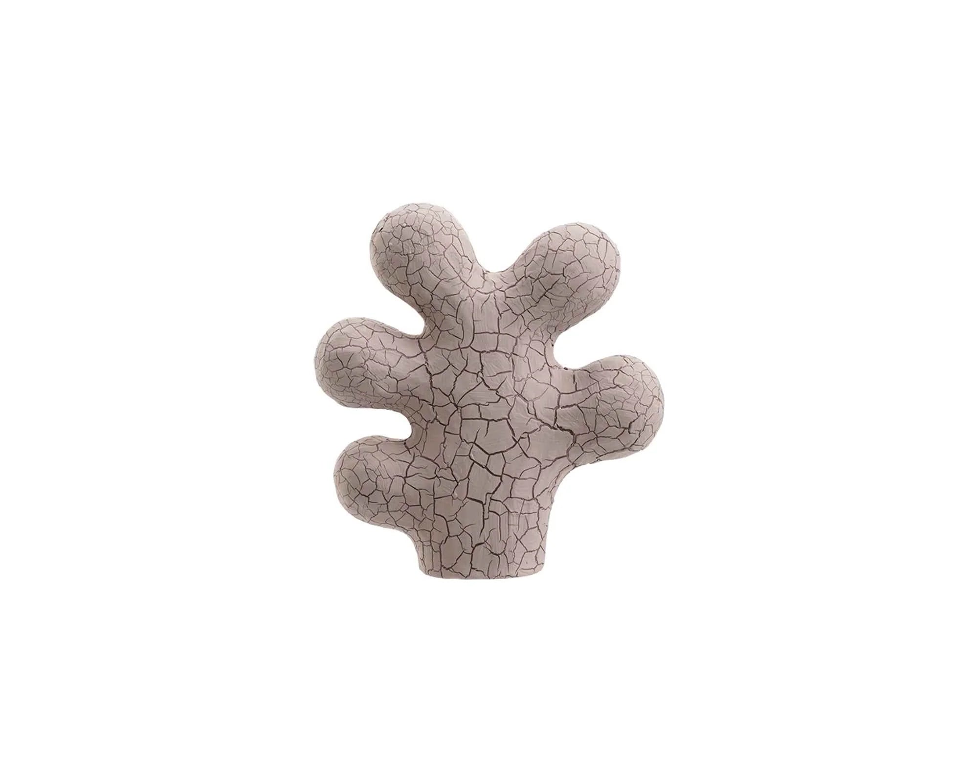 Alena Taupe Crackle Ceramic Sculpture