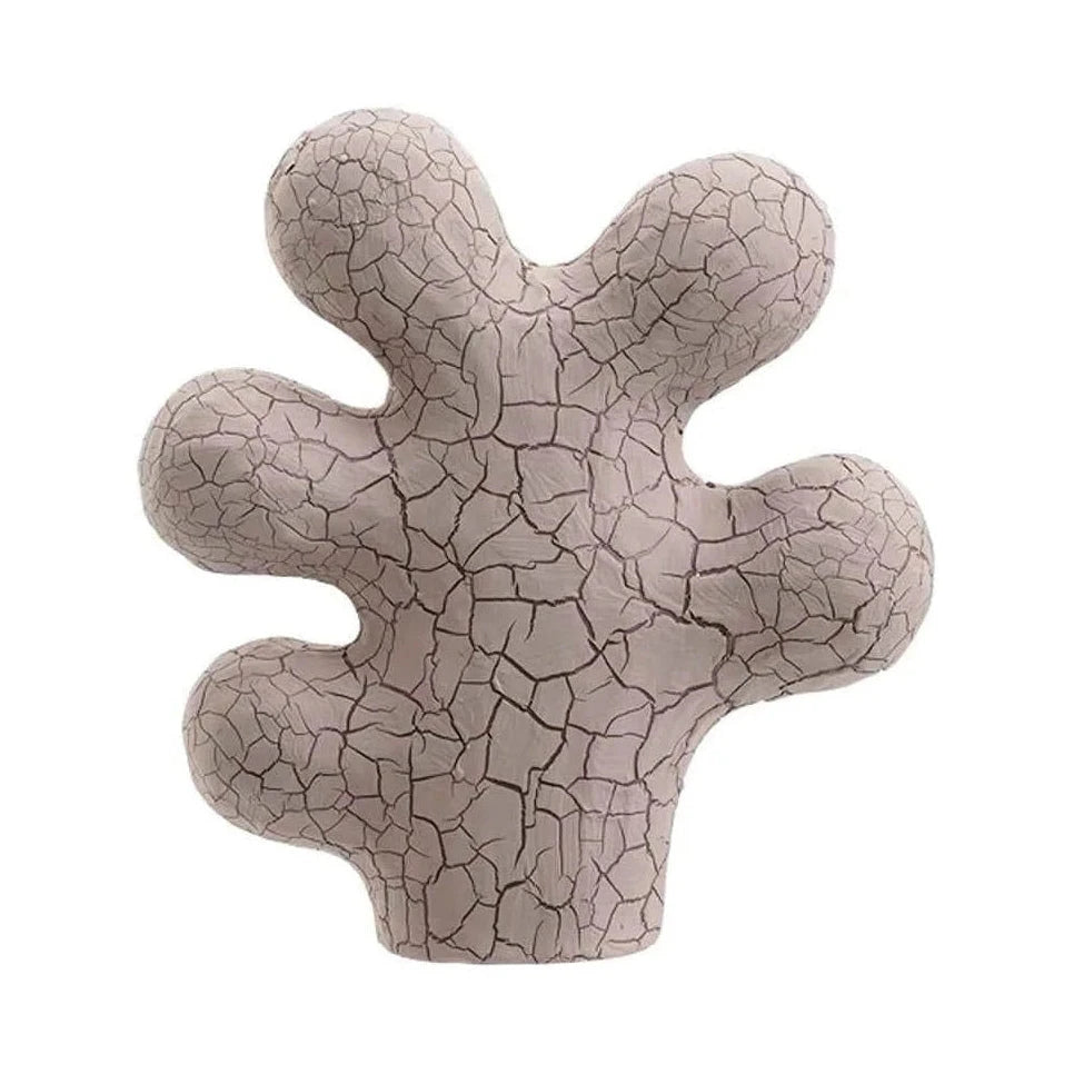 Alena Taupe Crackle Ceramic Sculpture