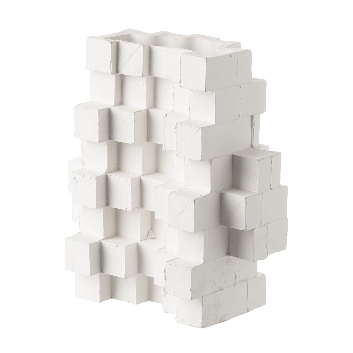 Bloc White Ceramic Vase