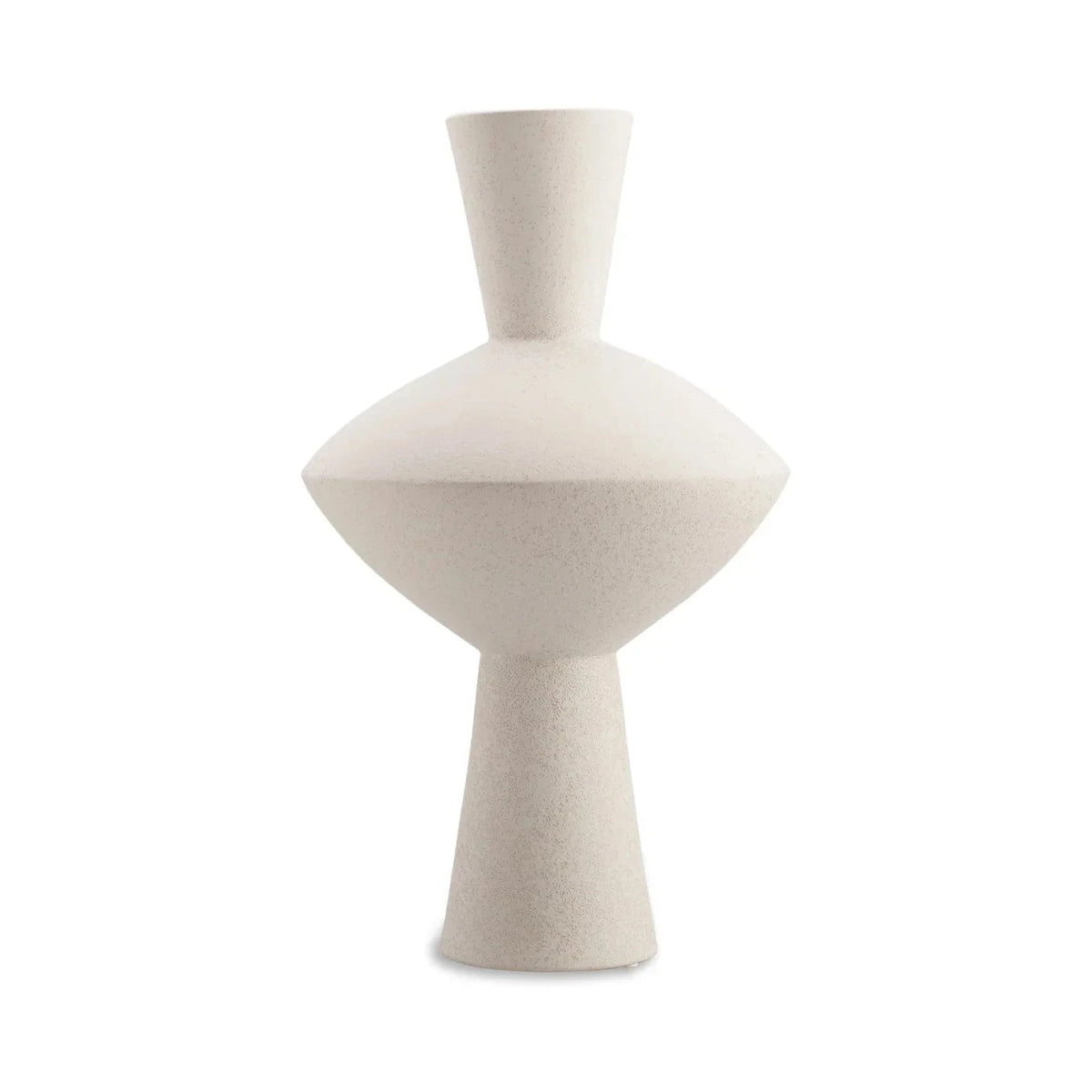 Noema White Ceramic Vase