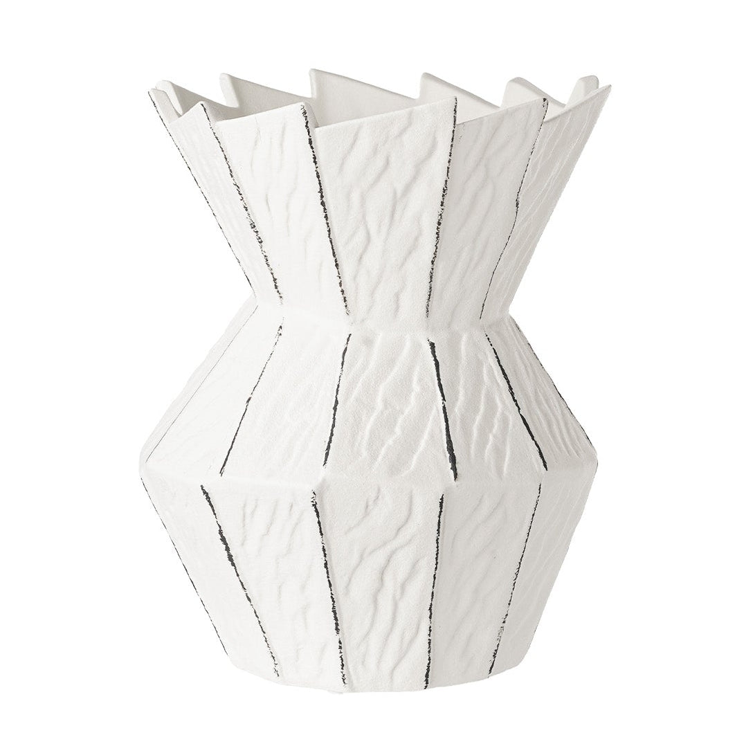 Cresta White Ceramic Vase