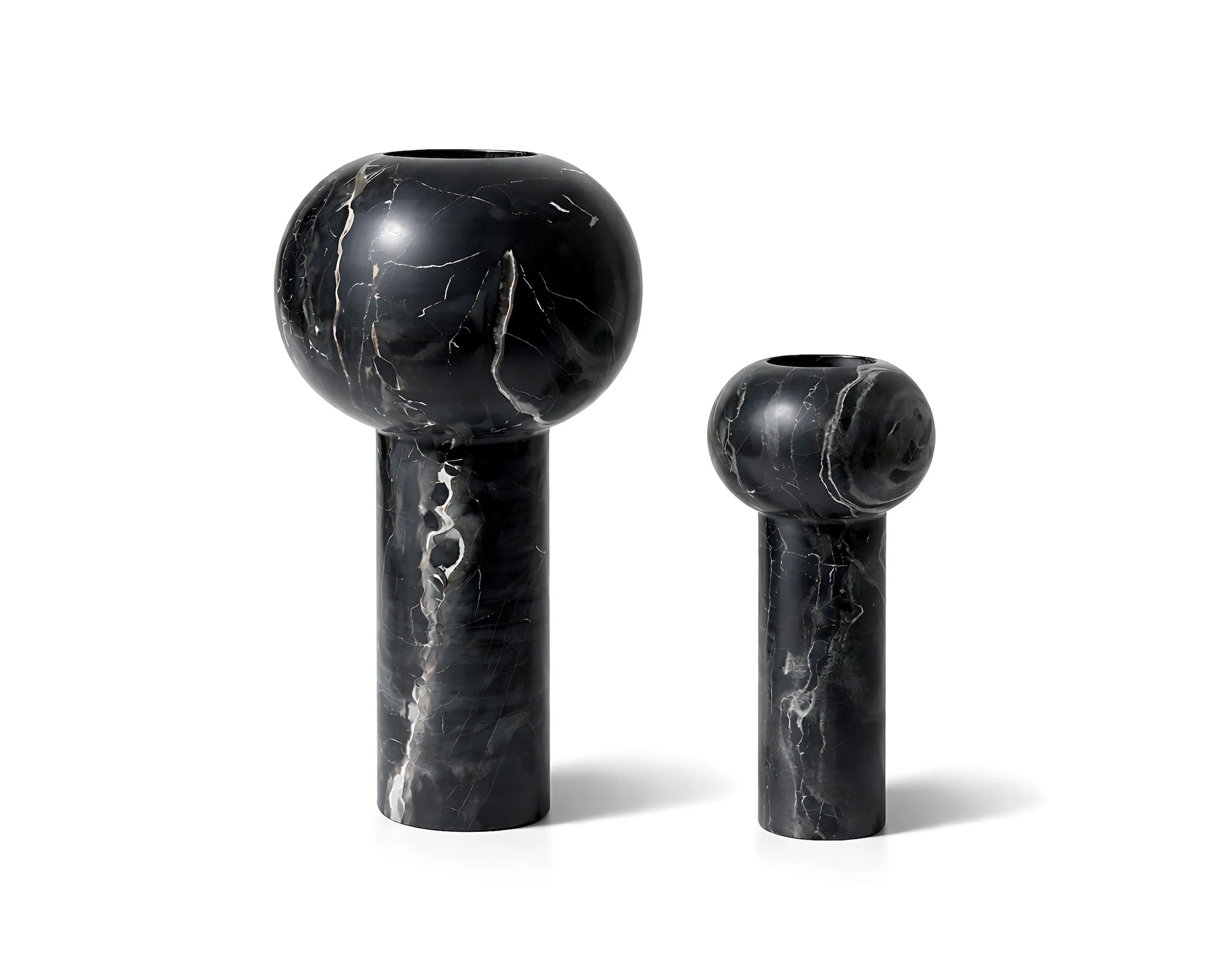 Isadora Small Black Marble Vase