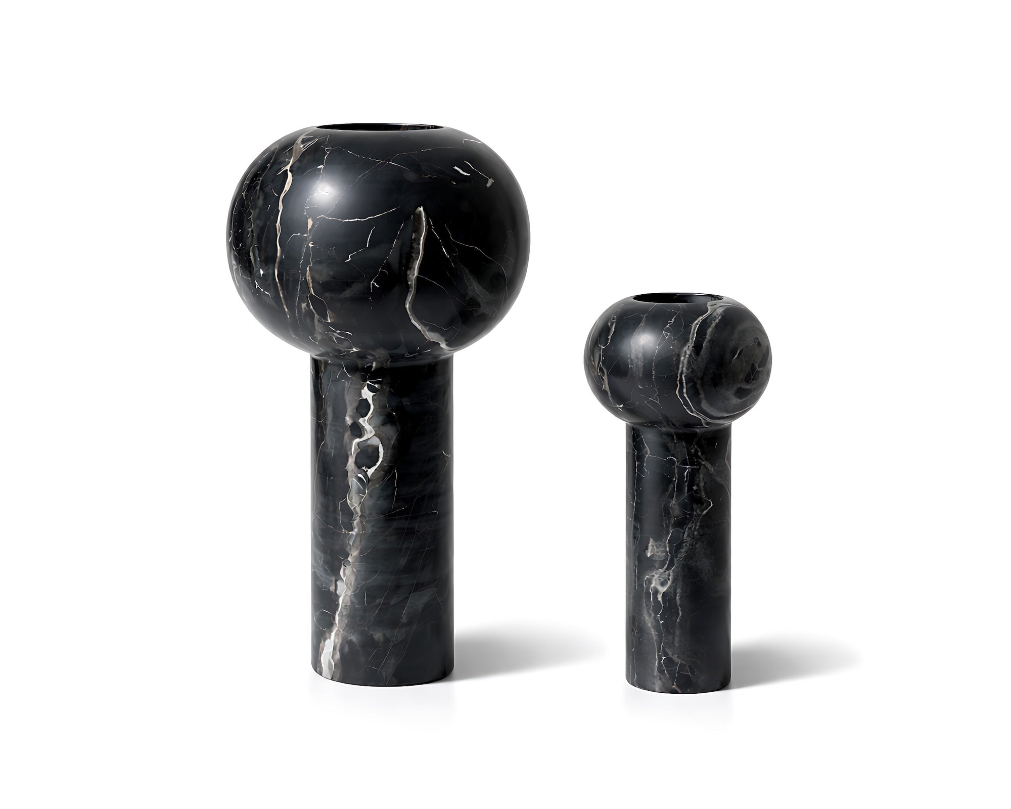 Isadora Small Vase - Black Marble