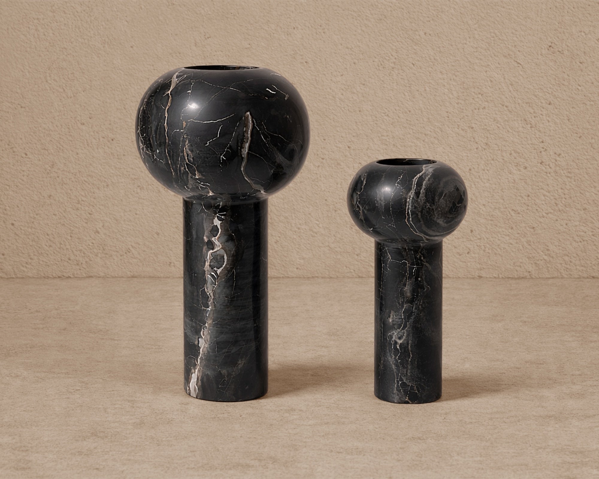 Isadora Small Vase - Black Marble