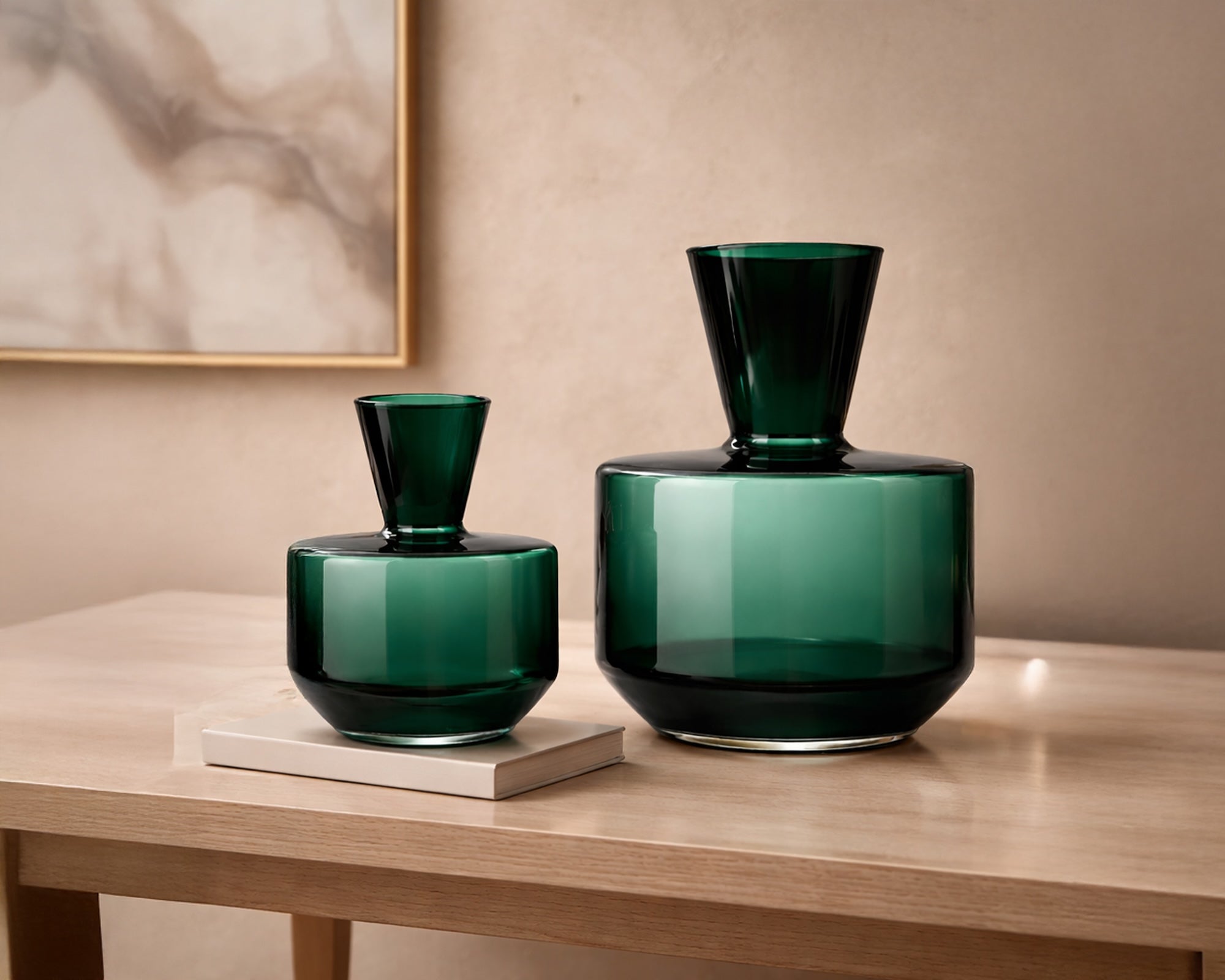 Marenzo Small Vase - Green Glass