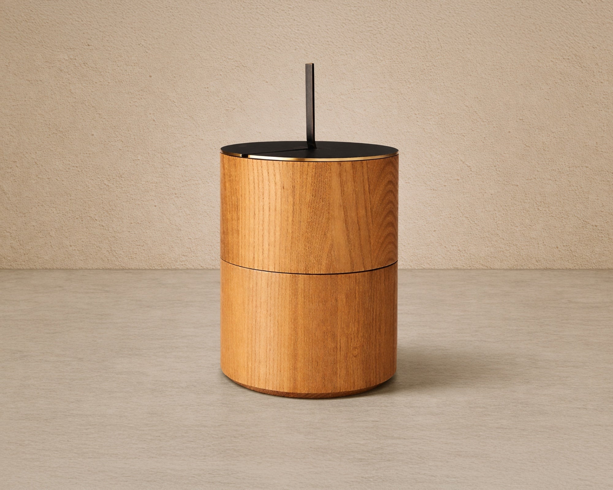 Savina Large Box - Brown Wood/Metal