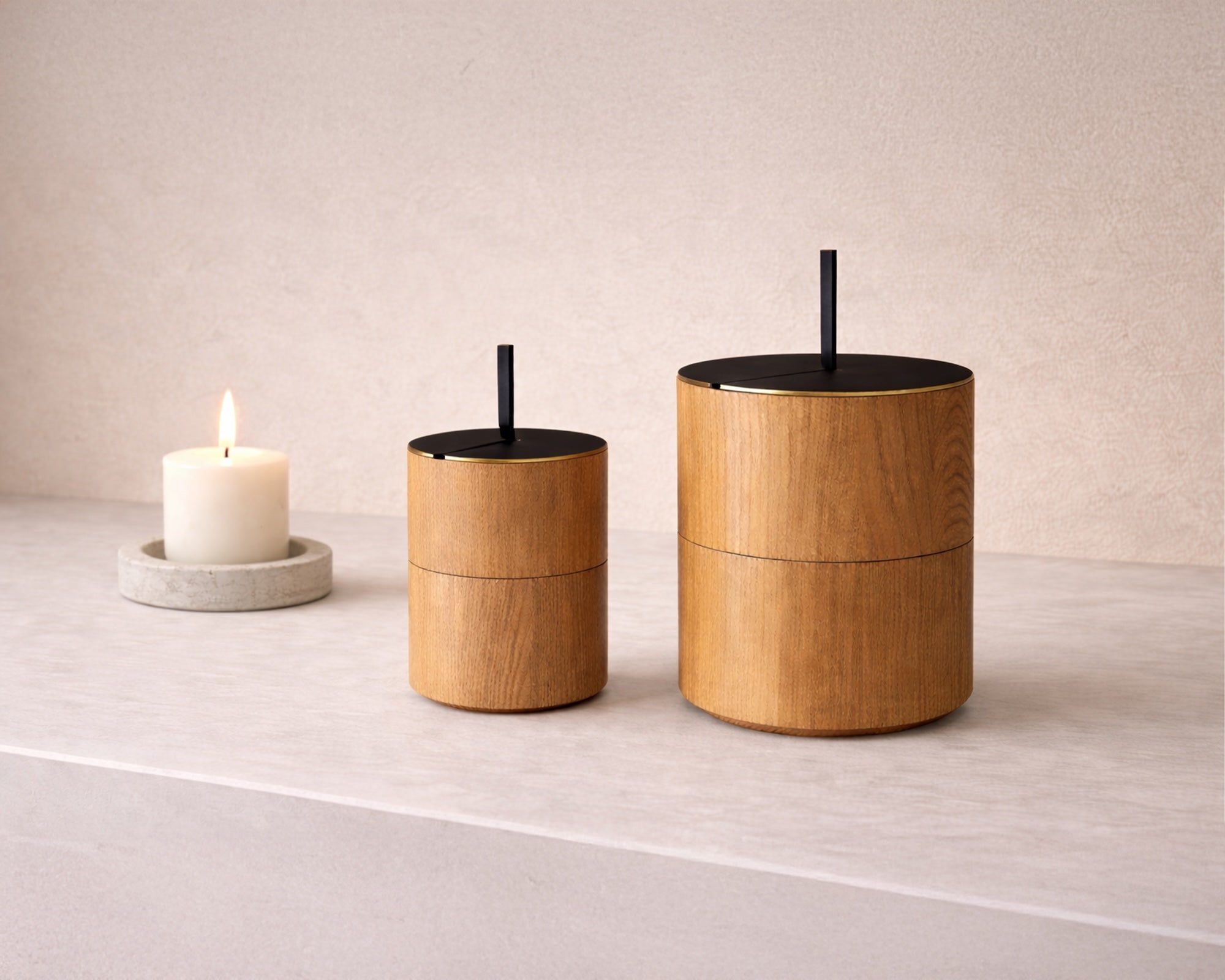 Savina Large Box - Brown Wood/Metal
