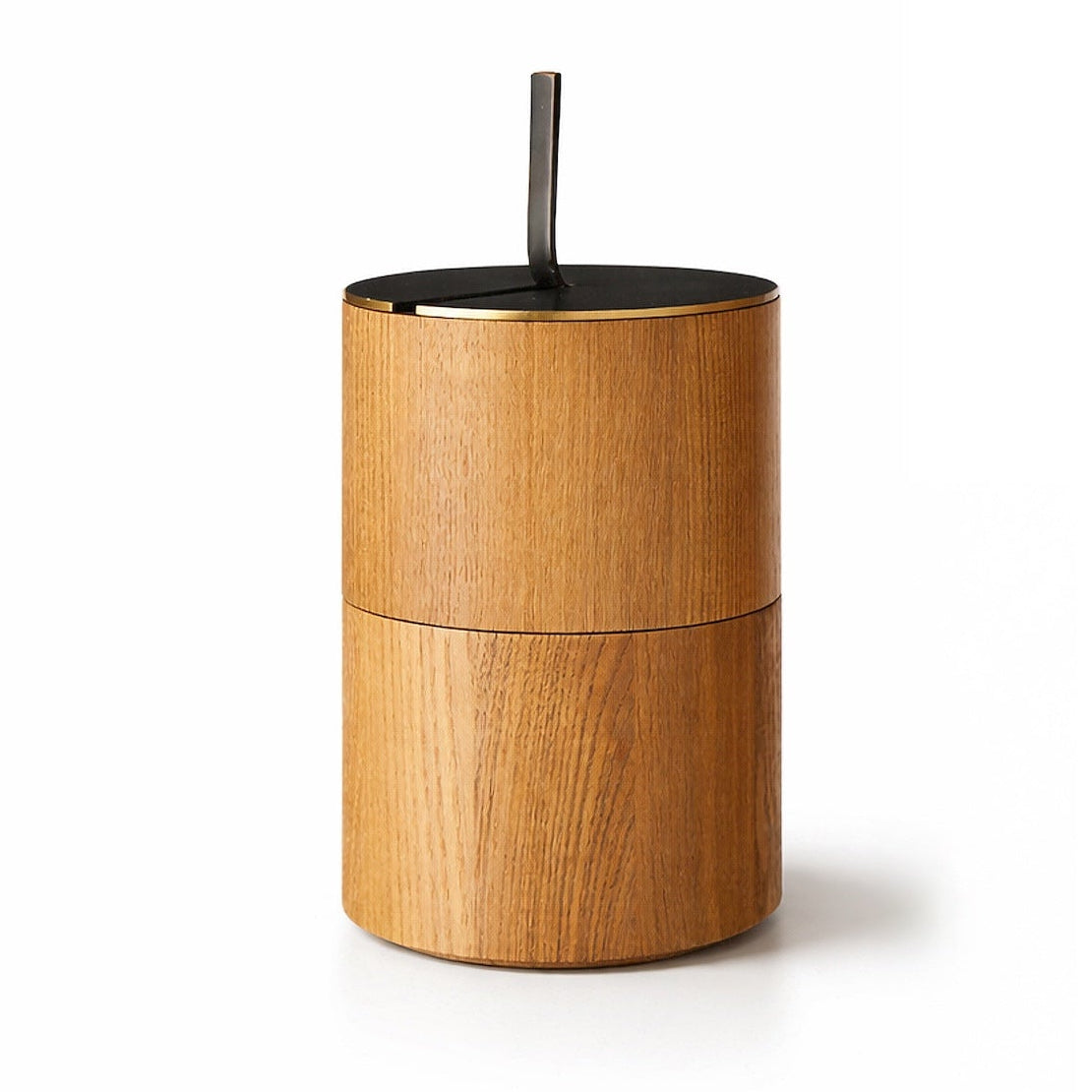 Savina Brown Wood & Metal Box Small