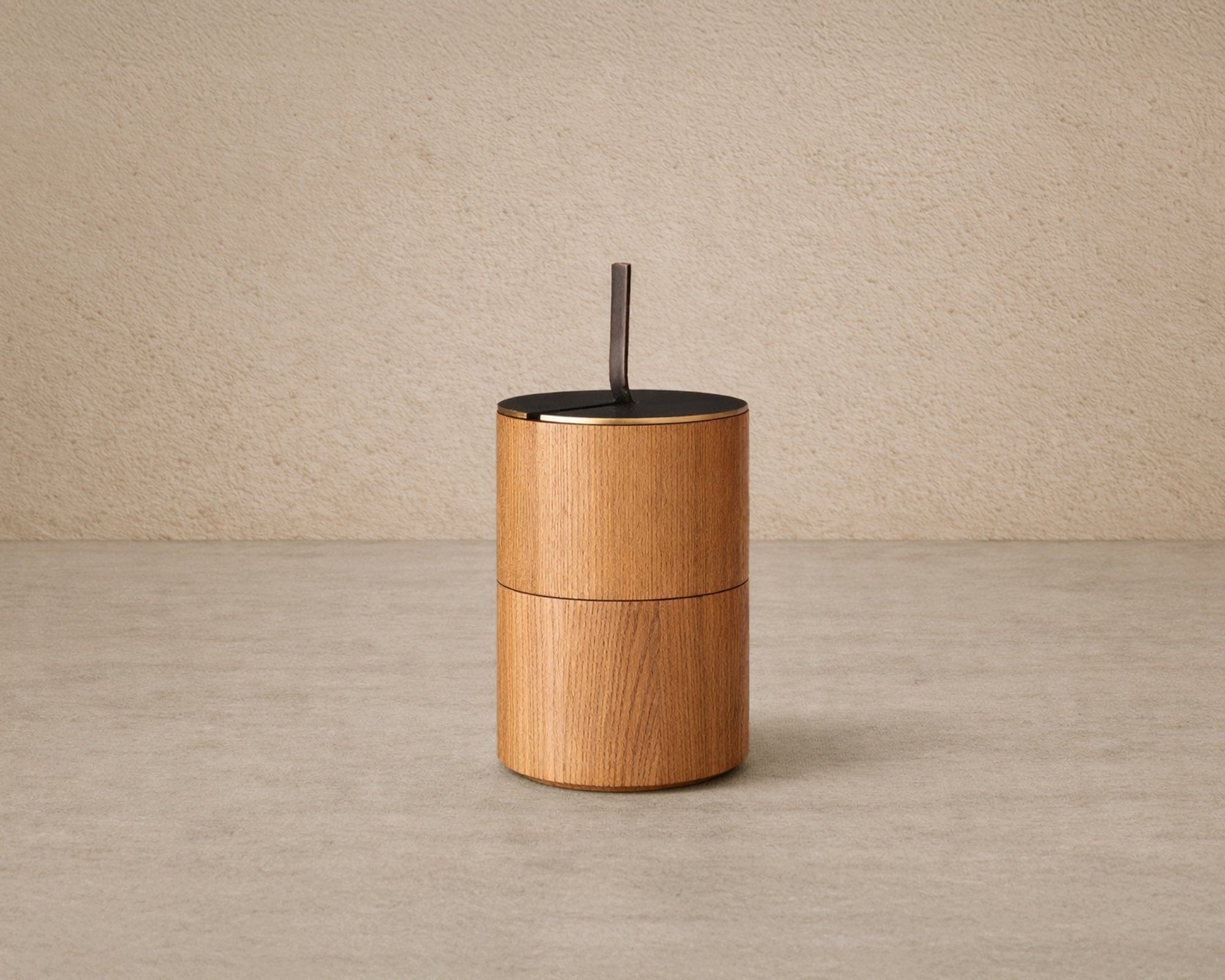Savina Small Box - Brown Wood/Metal