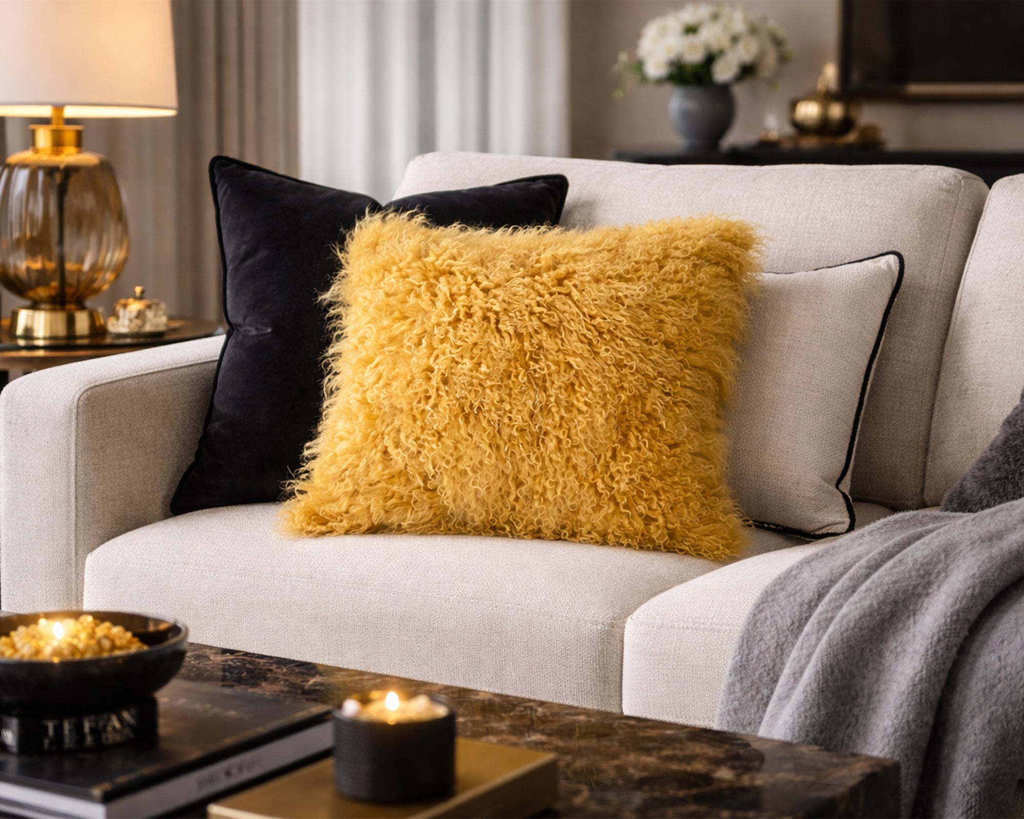 Ametra Cushion - Warm Mustard