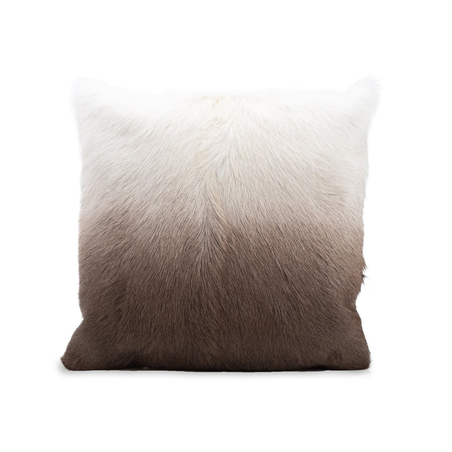 Zarello Ivory & Taupe Ombre Goat Hair Cushion