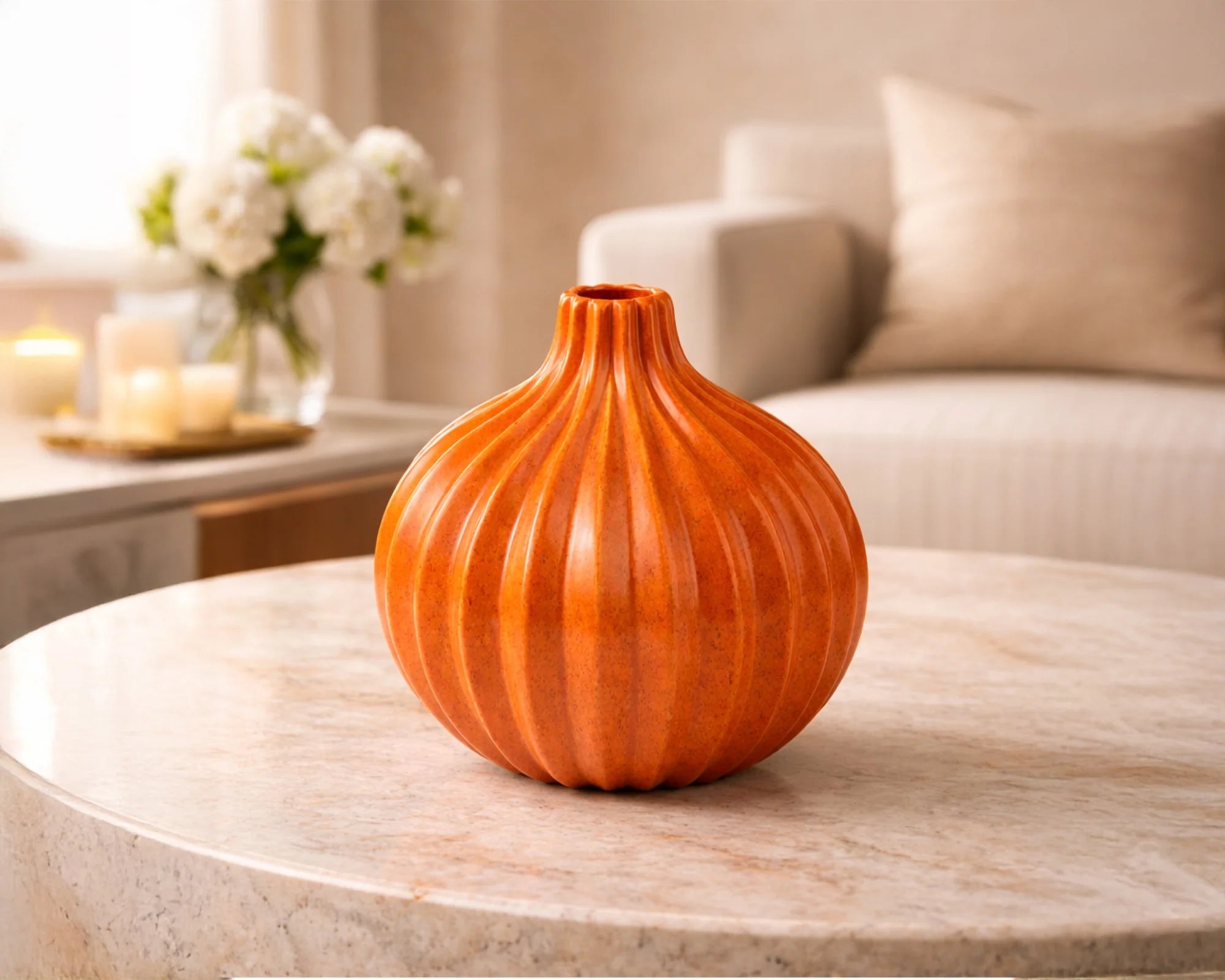 Selvino Terracotta Glazed Ceramic Vase