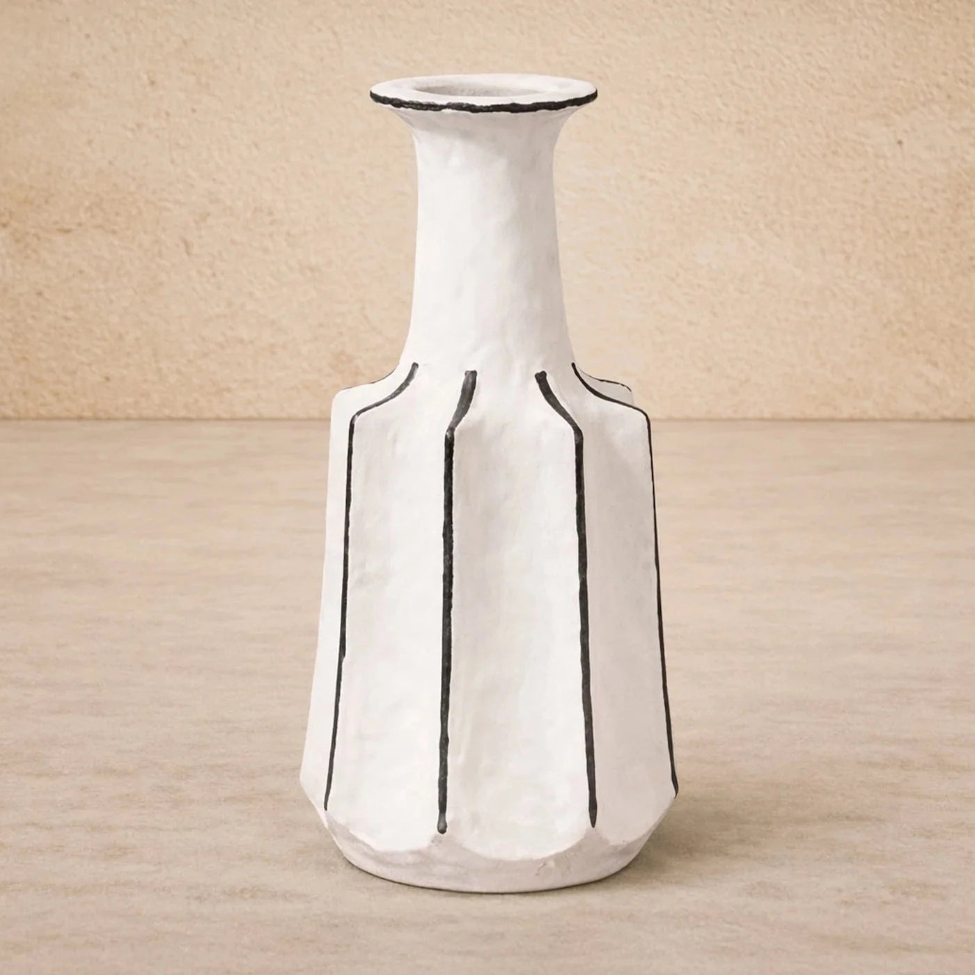 Corvessa White & Black Ceramic Sculpture
