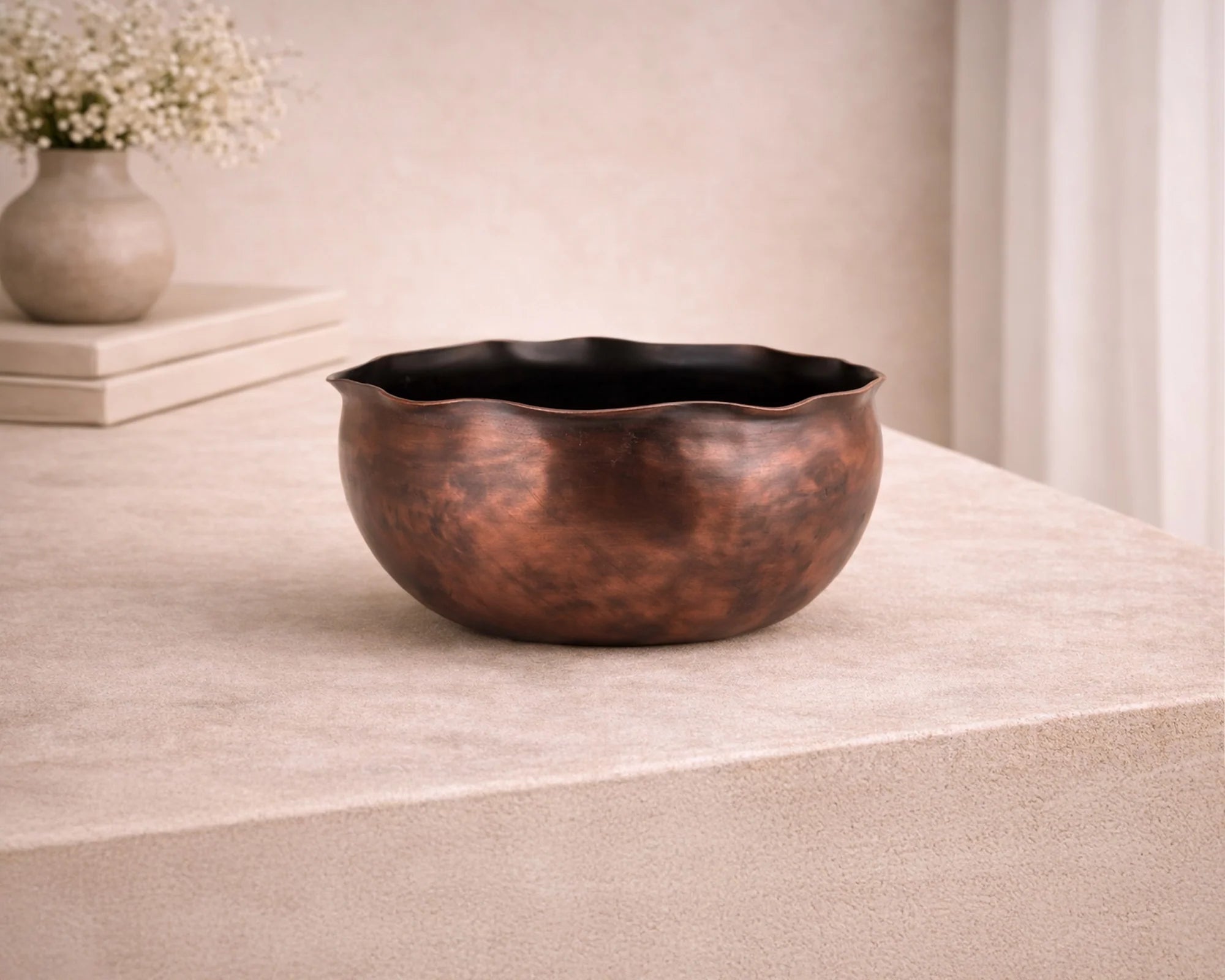 Amarion Antique Copper Finish Aluminium Bowl