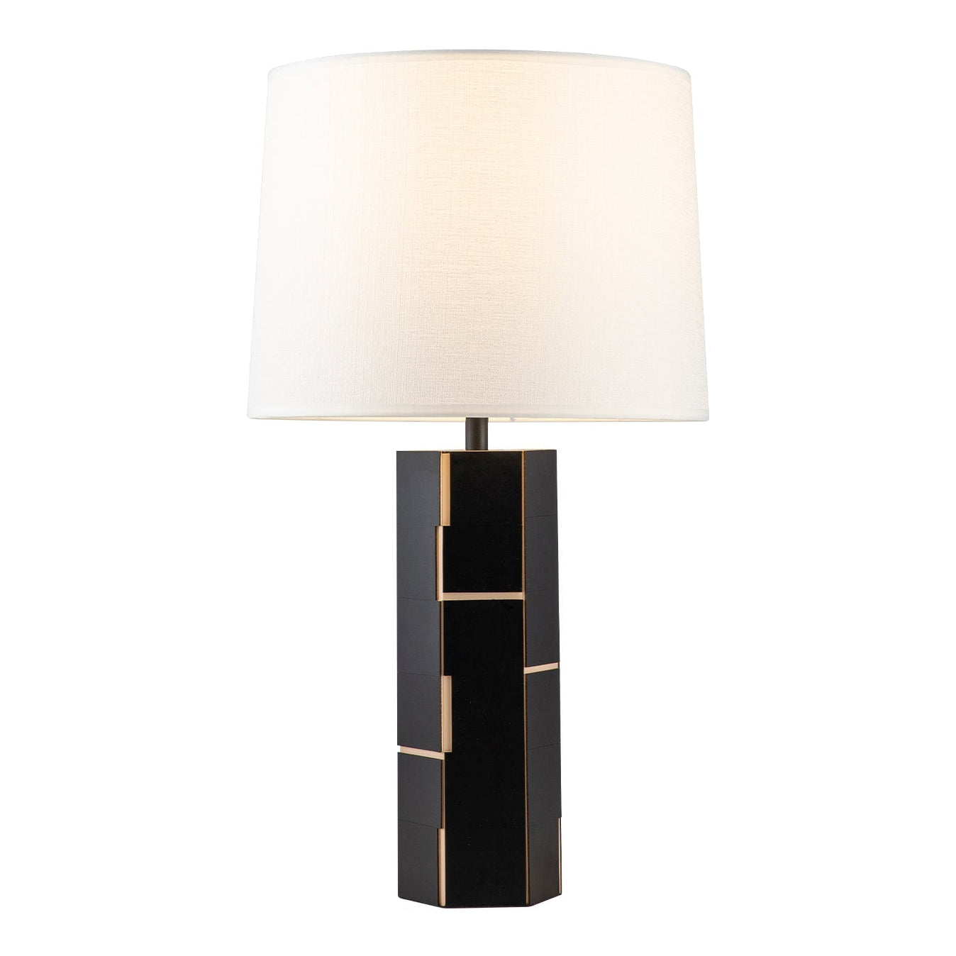Exeter Black Leather Table Lamp