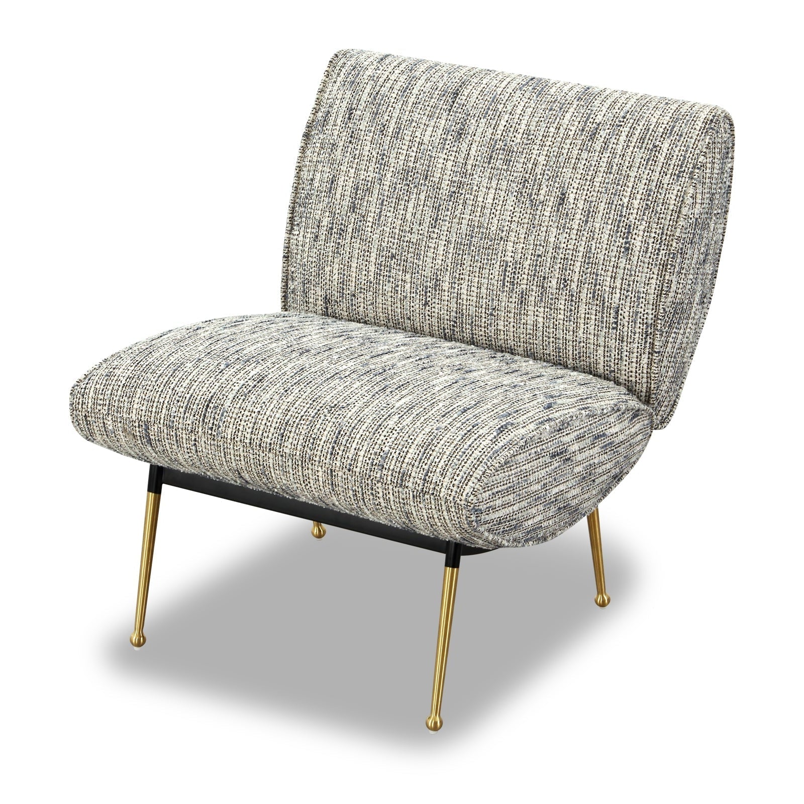 Oda Sherpa Grey Chenille Armchair