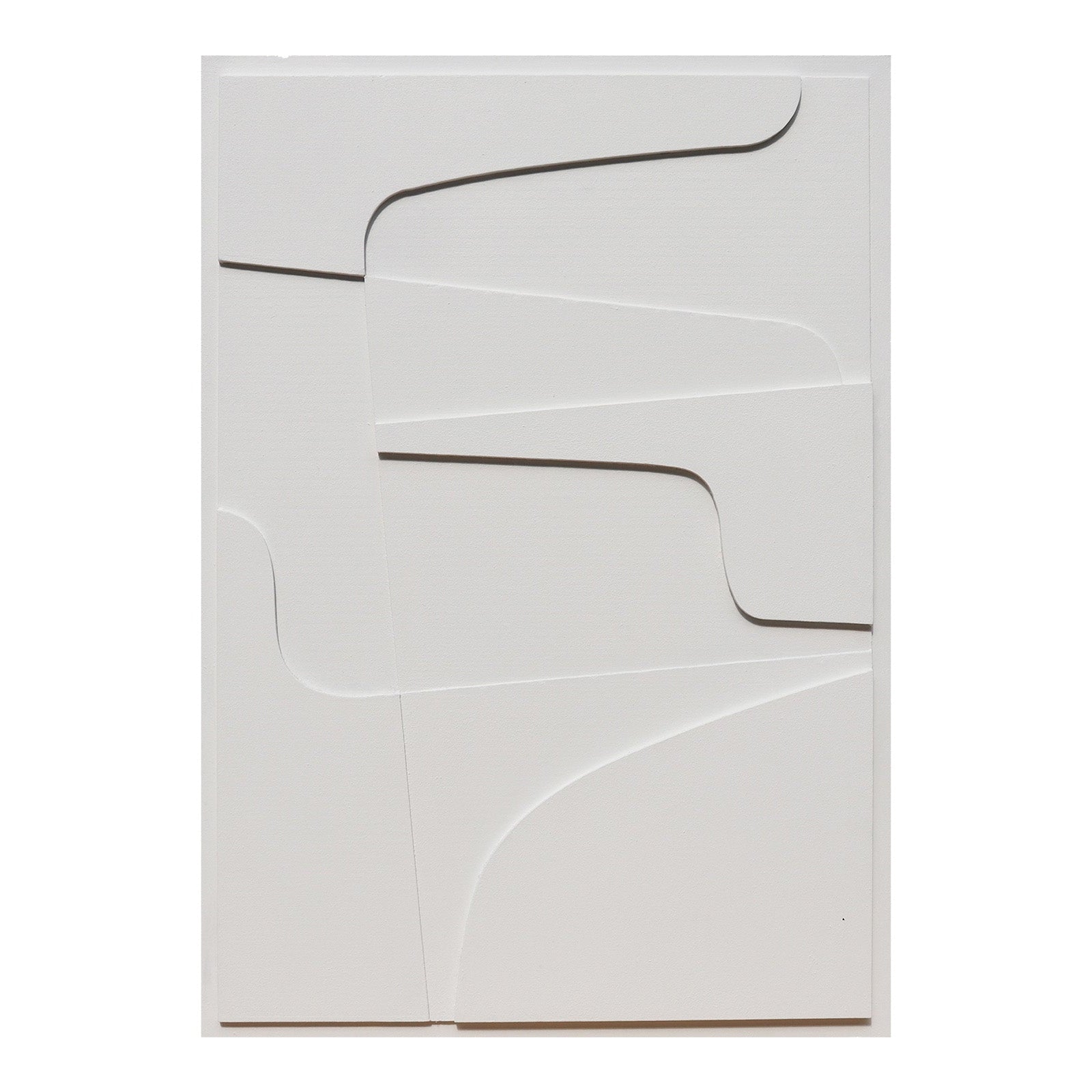 Milka Cream Textured Abstract Canvas Wall Art