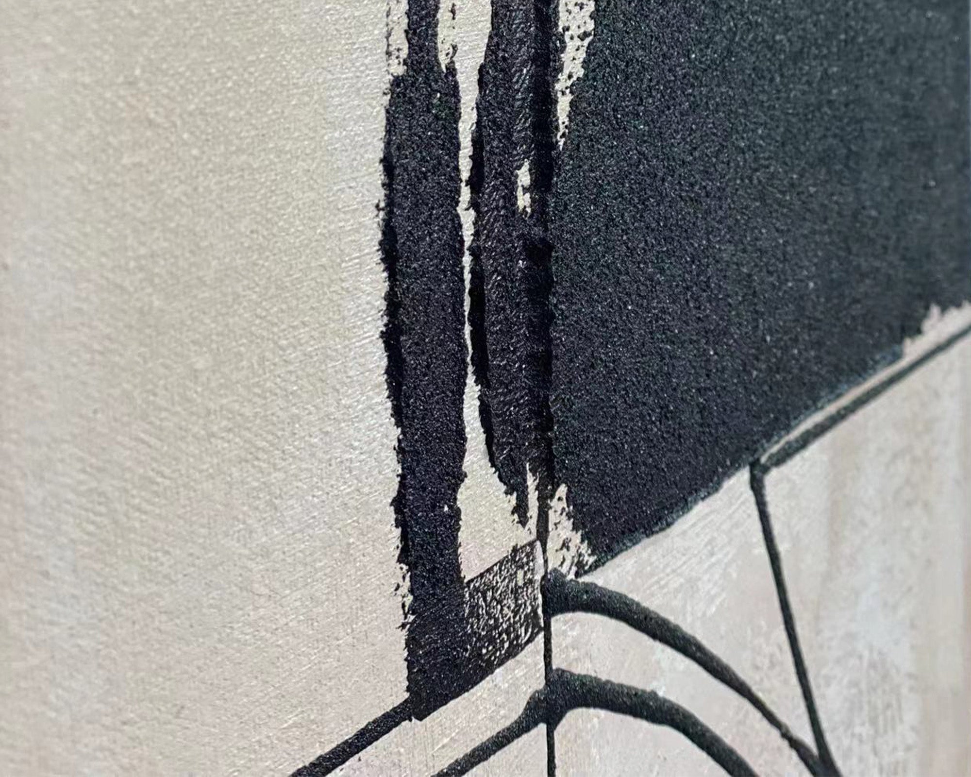 Architect's Dream Oil Painting - Black & Cream