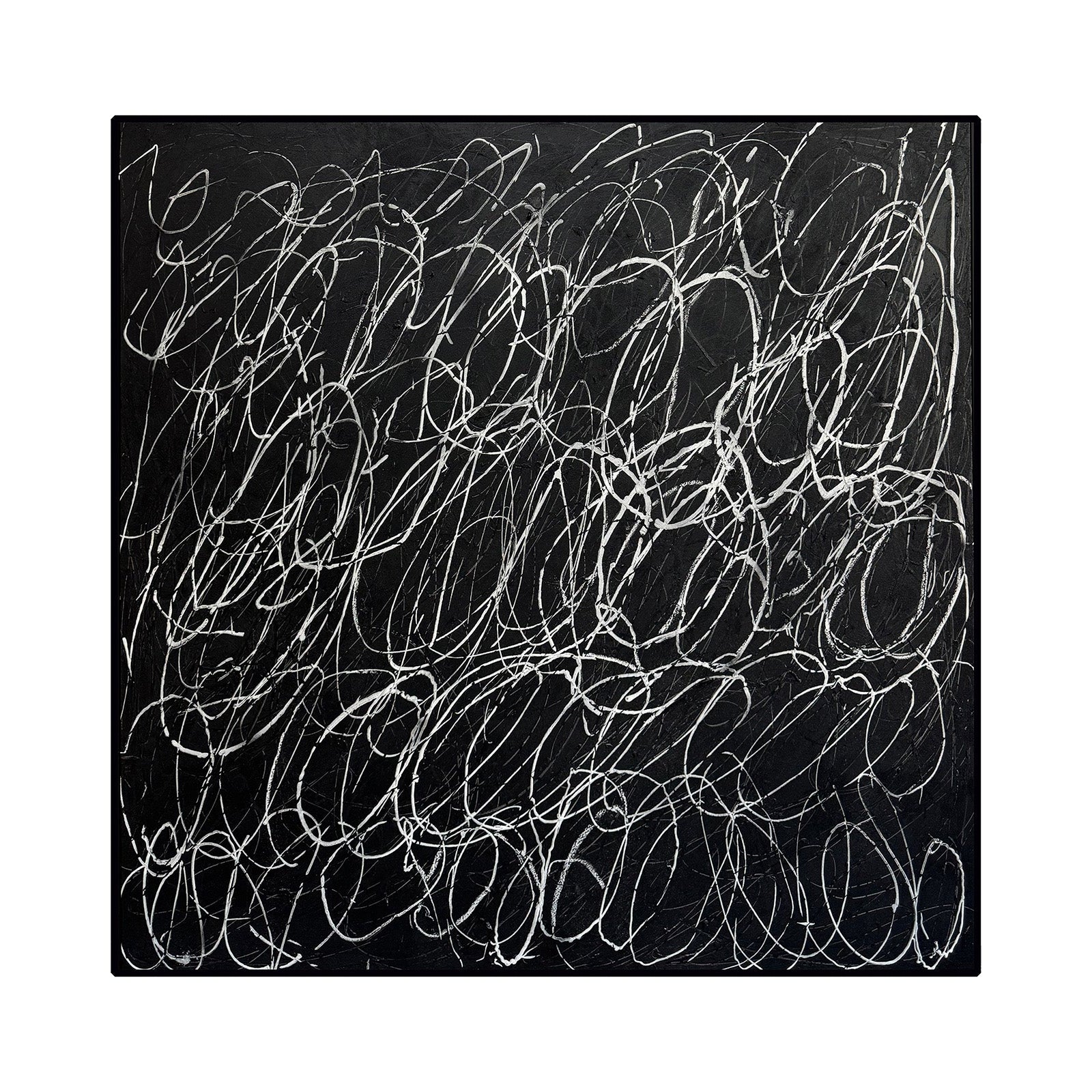 Rhythm of Silence Black & White Monochrome Abstract Canvas Wall Art