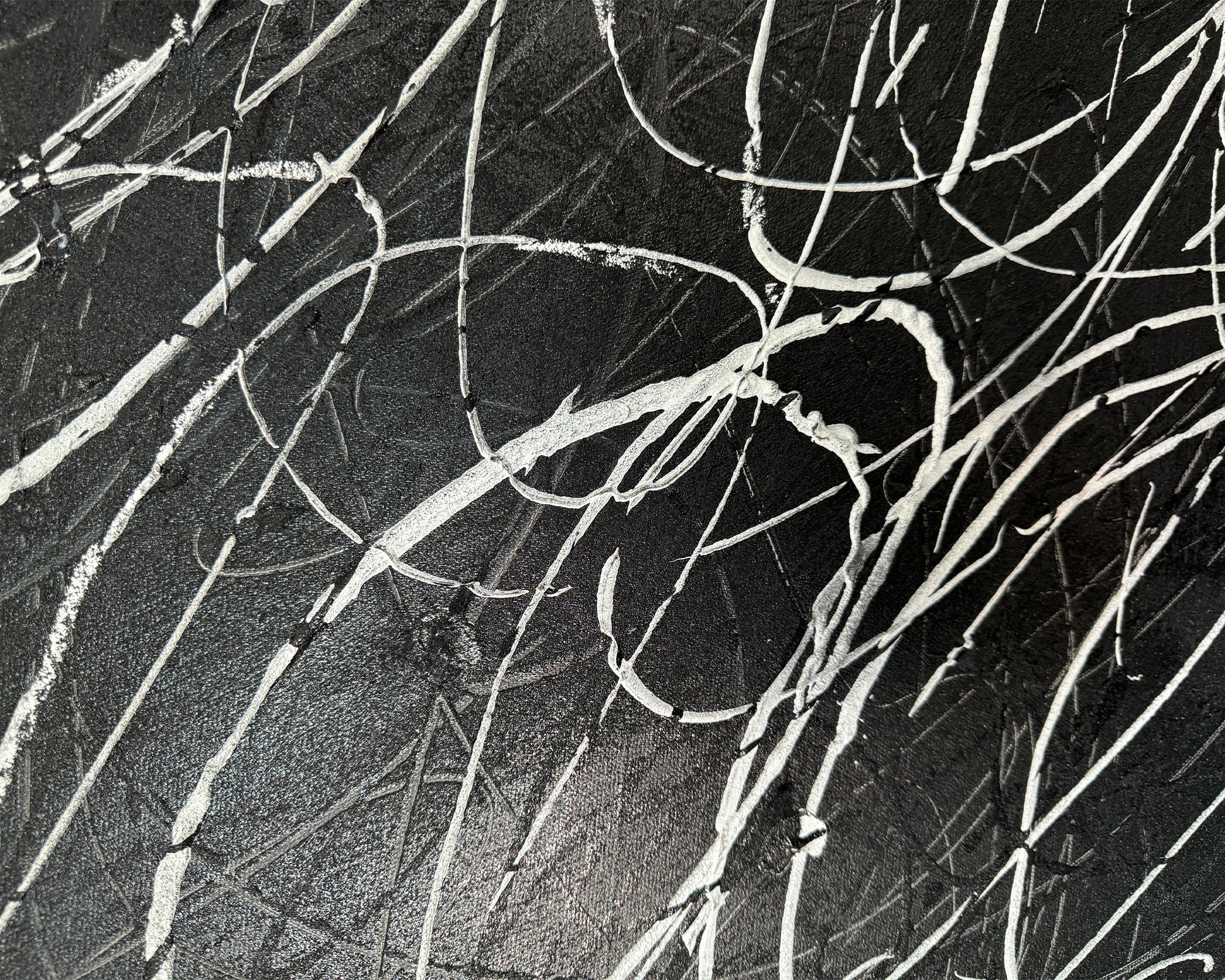 Rhythm of Silence Oil Painting - Black & White