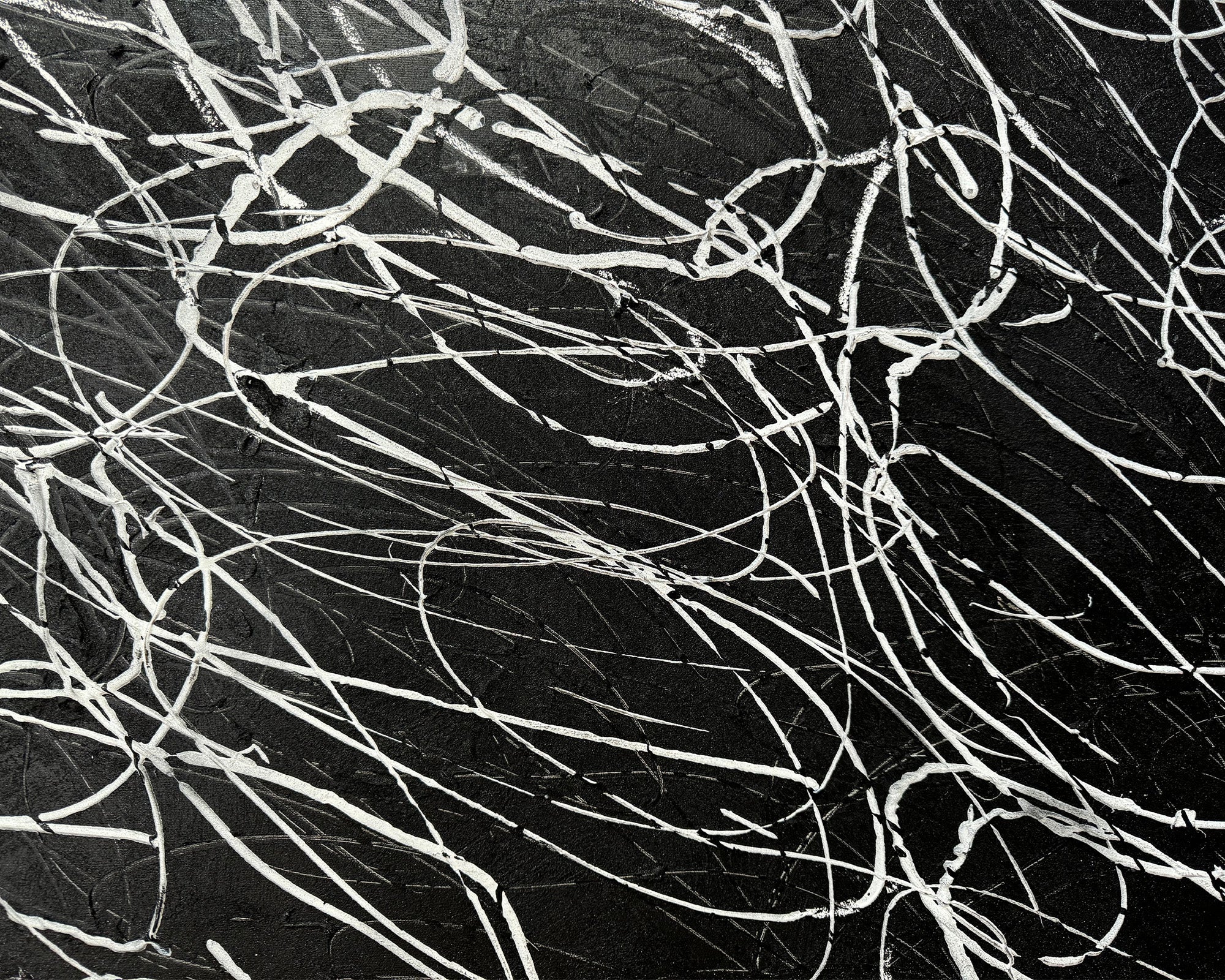 Rhythm of Silence Oil Painting - Black & White