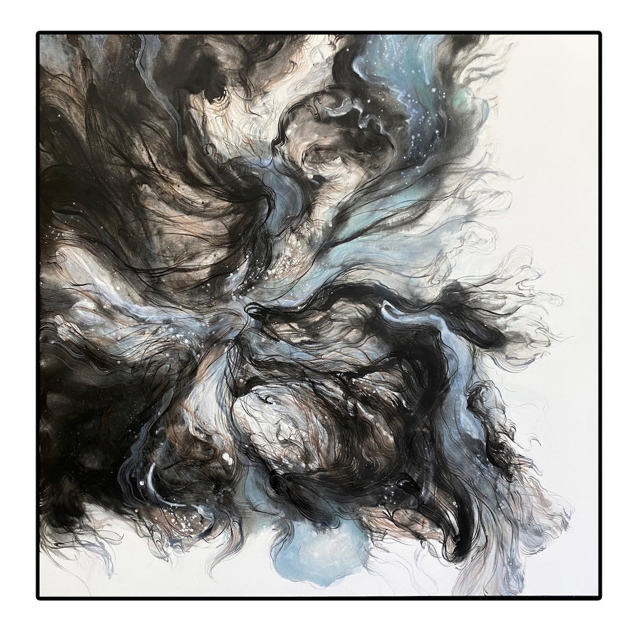 Caldera Hand-Painted Abstract Canvas Wall Art