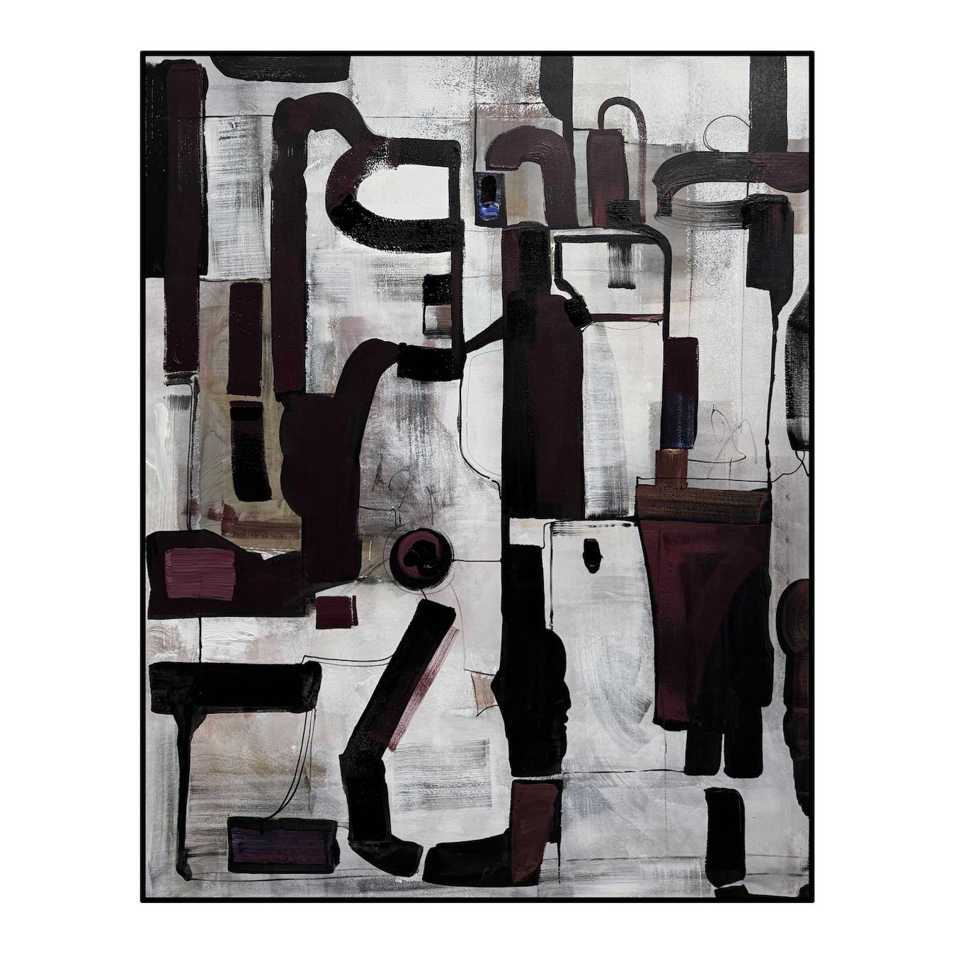 Axiom Hand-Painted Abstract Canvas Wall Art