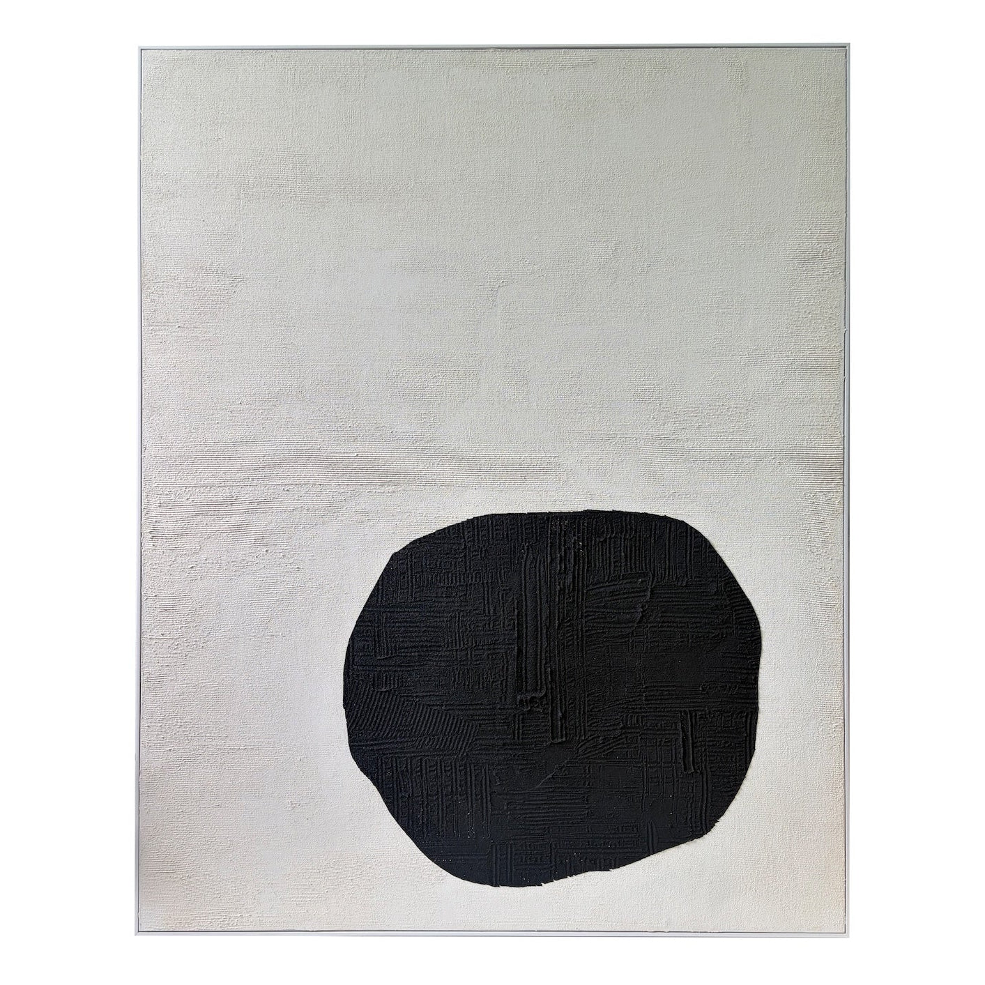 Elysian White Frame Hand-Painted Abstract Canvas Wall Art