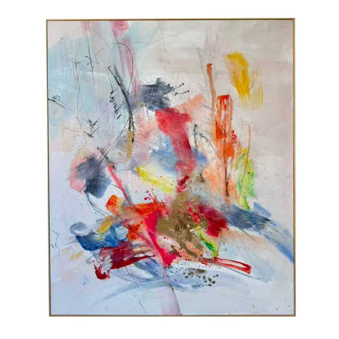 Rhapsody Multicolour Hand-Painted Abstract Canvas Wall Art