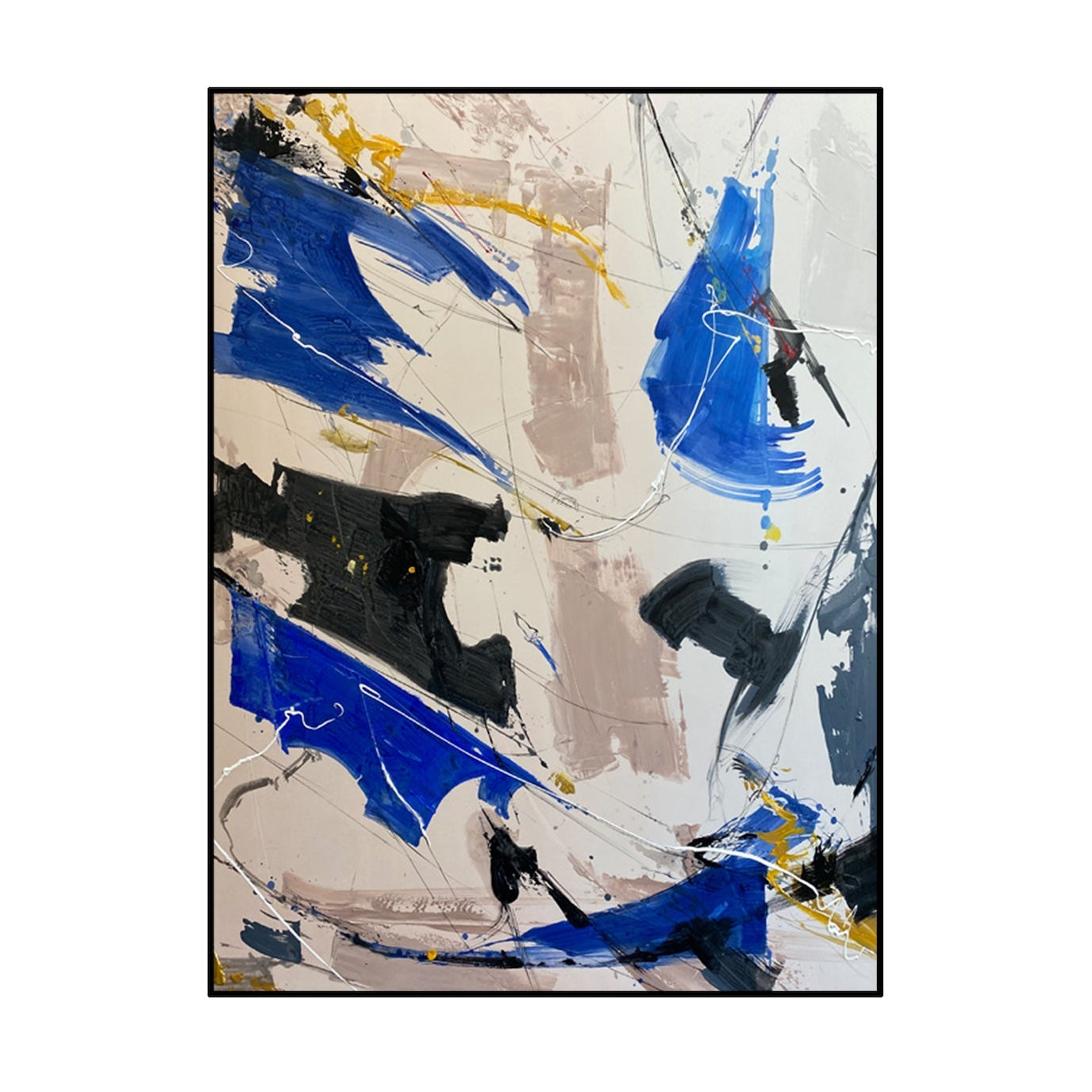 Vortex Hand-Painted Abstract Canvas Wall Art