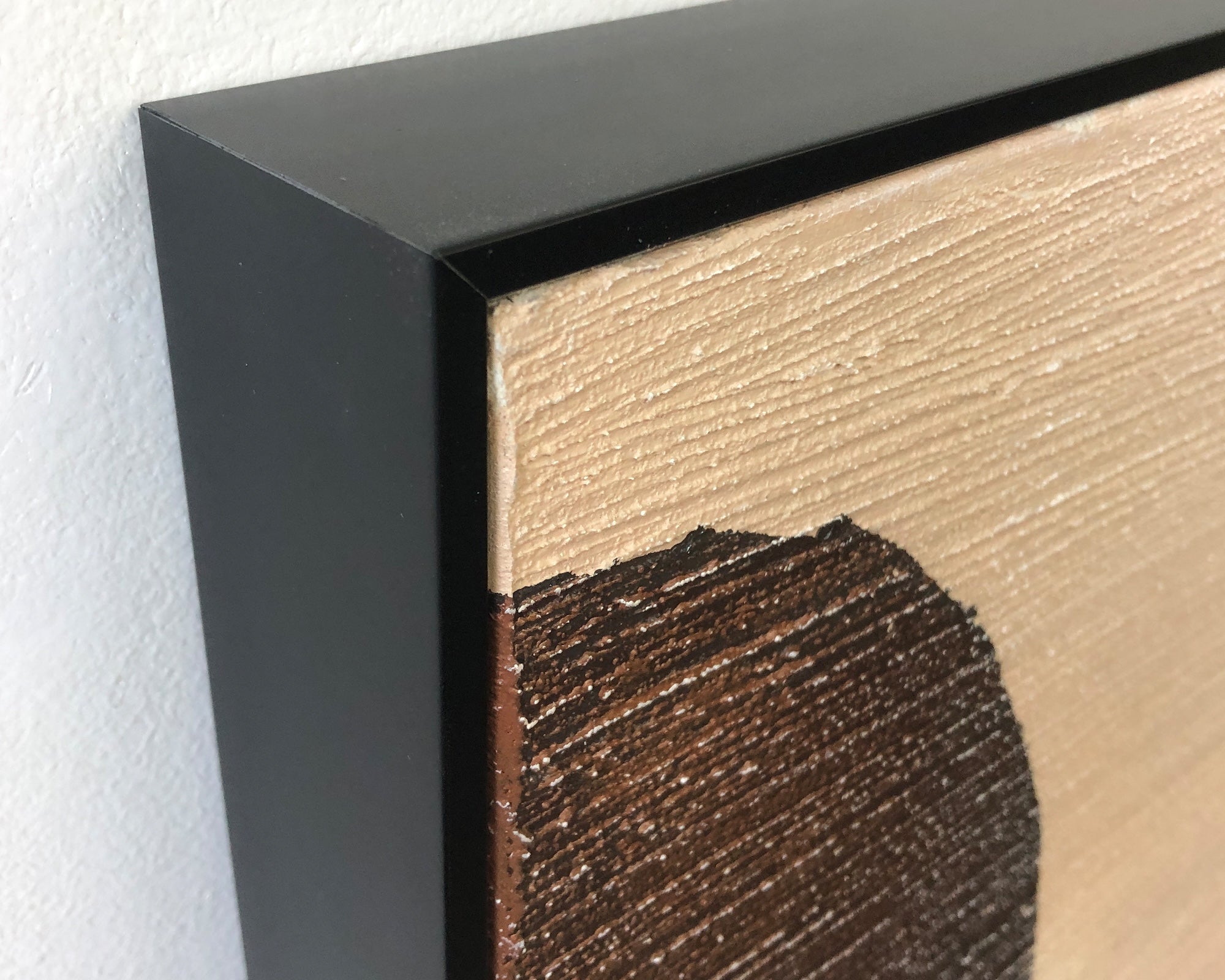 Atlas Oil Painting - Hand Painted & Black Wood Frame