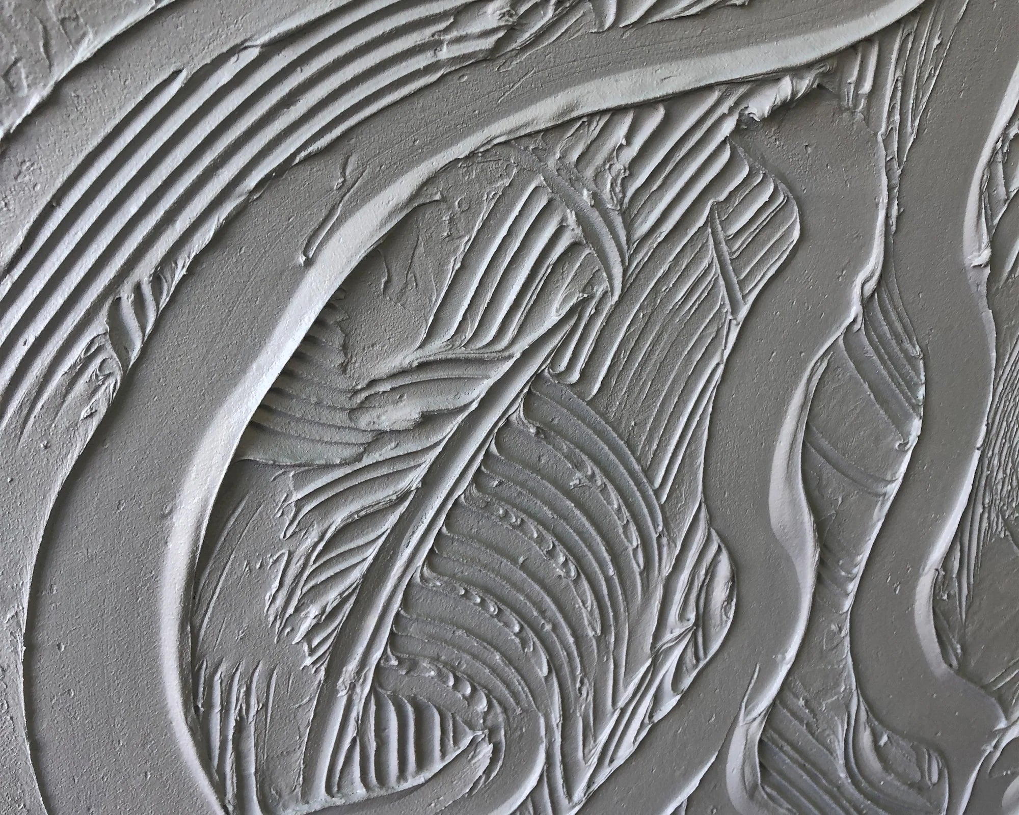 Serene White Textured Abstract Canvas Wall Art