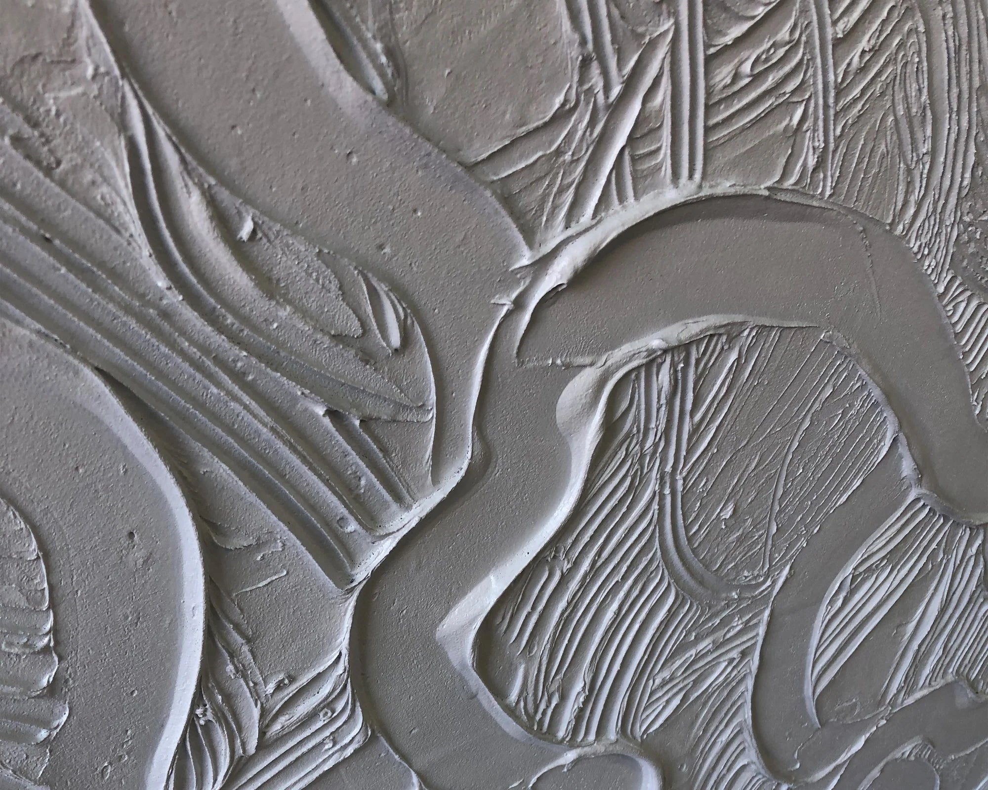 Serene White Textured Abstract Canvas Wall Art