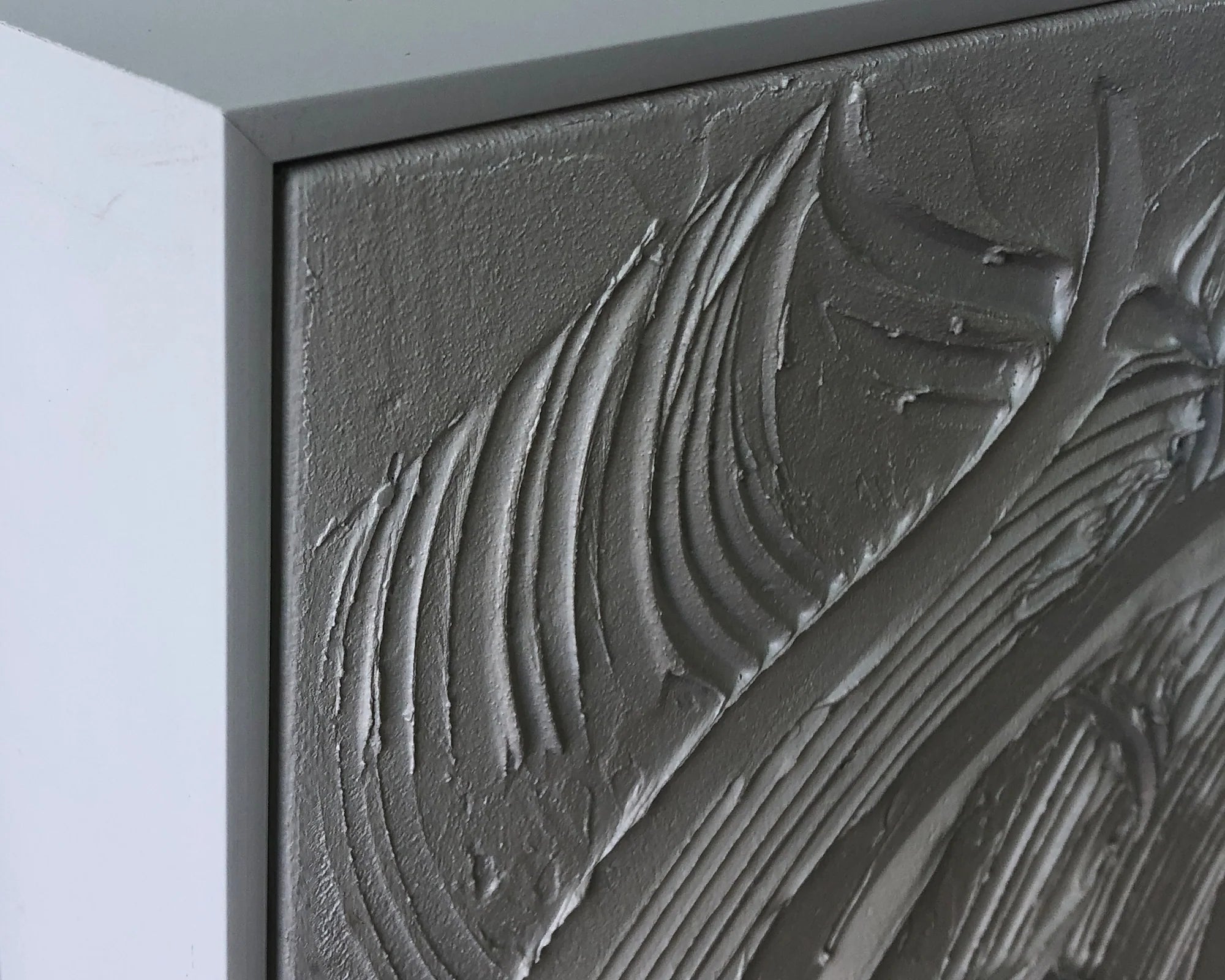 Serene White Textured Abstract Canvas Wall Art