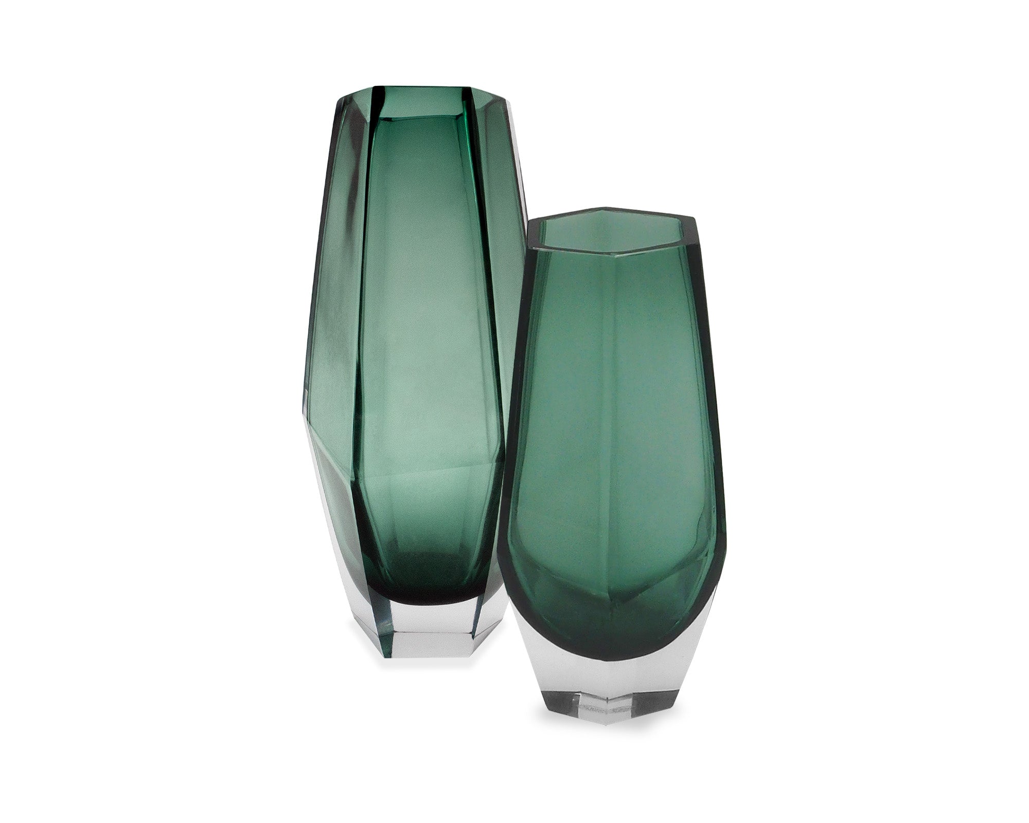 Wiley Vase Large - Emerald Green Glass