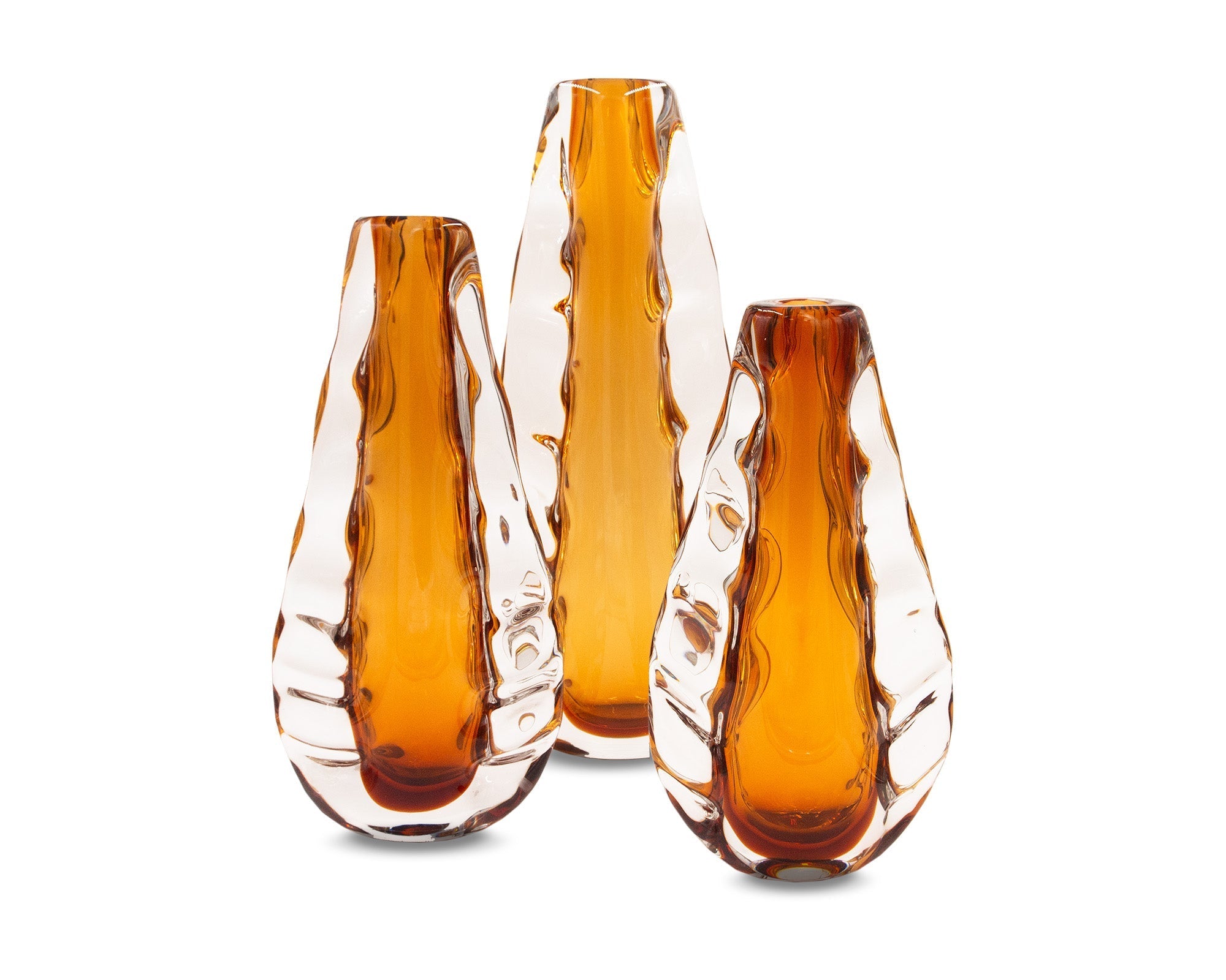 Astell Small Crystal Vase - Amber