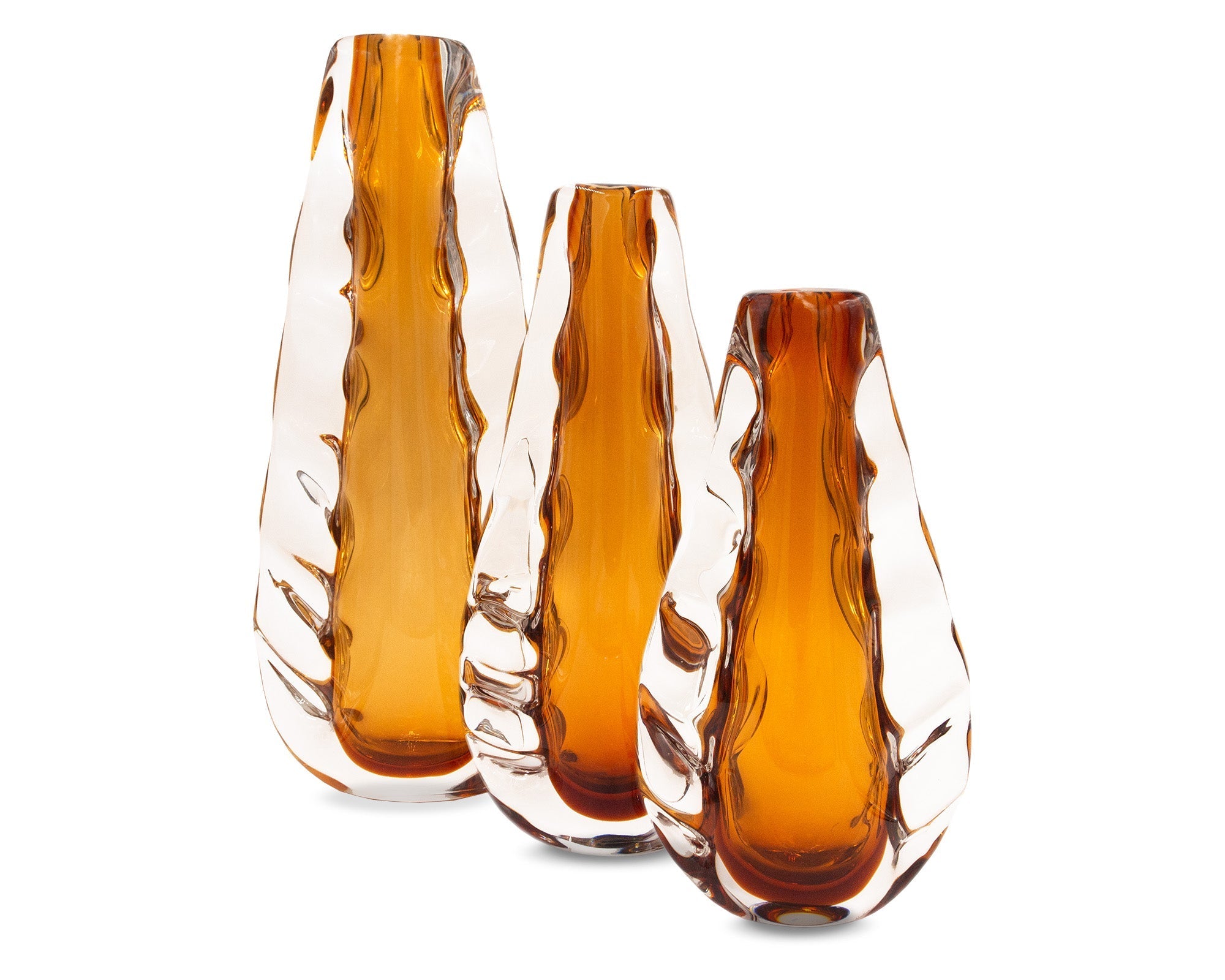 Astell Small Crystal Vase - Amber