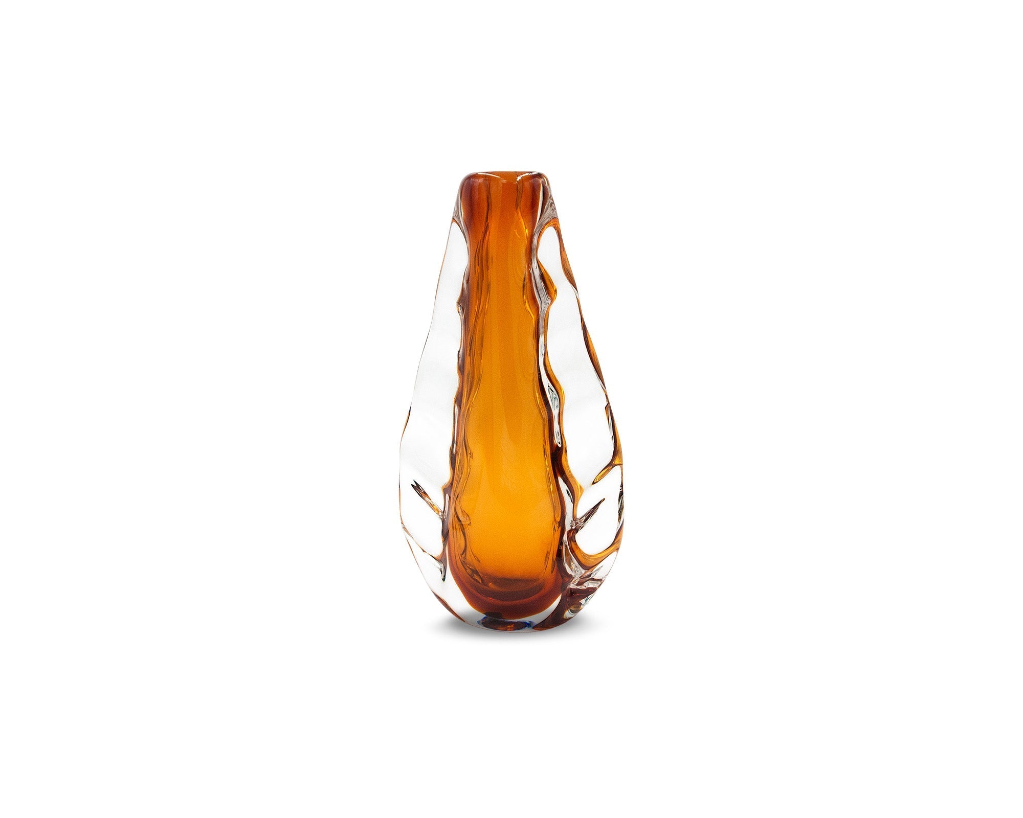 Astell Small Crystal Vase - Amber