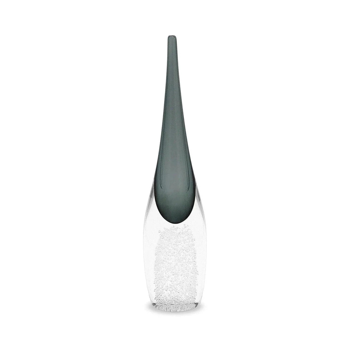 Ellis Small Grey Crystal Glass Vase