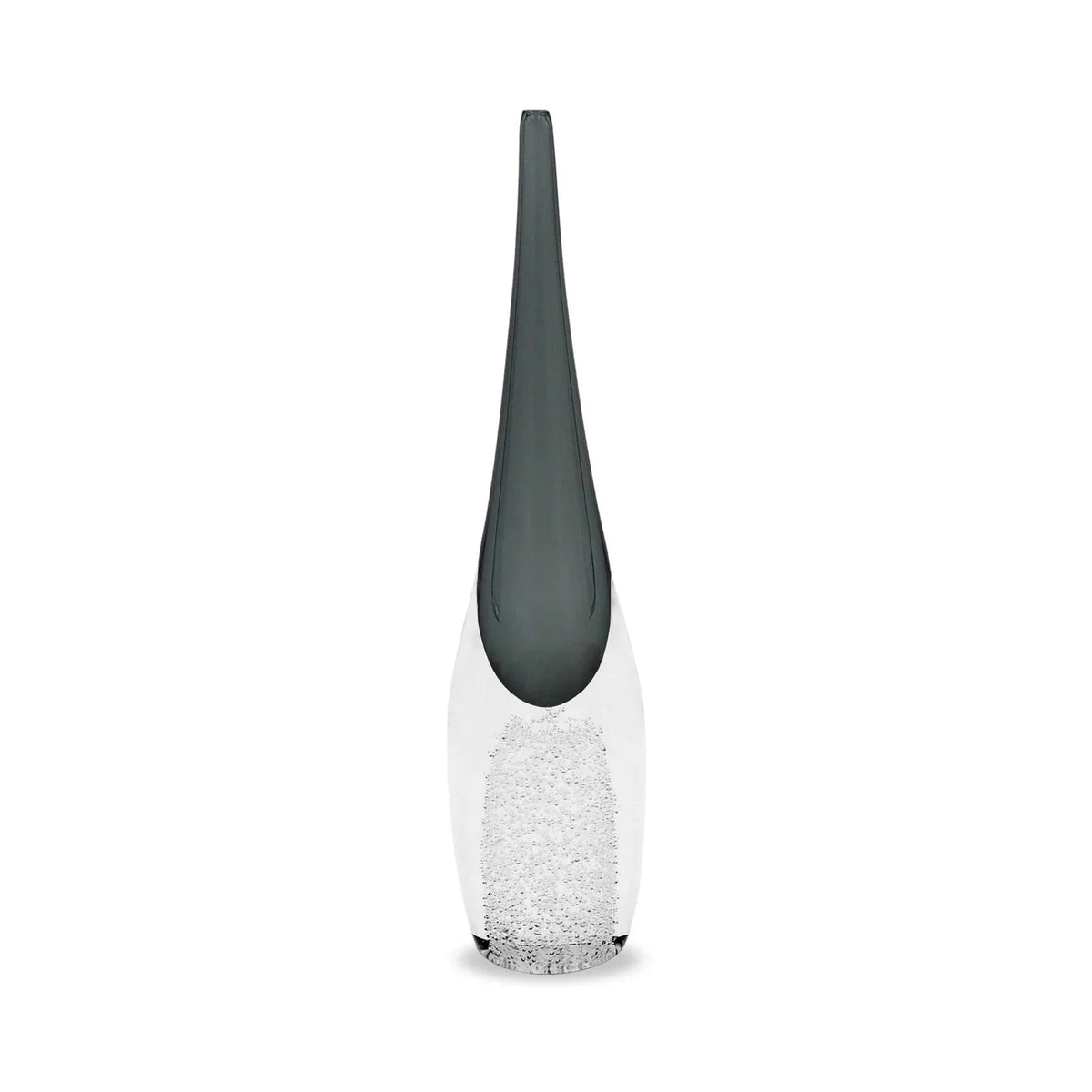 Ellis Large Grey Crystal Glass Vase