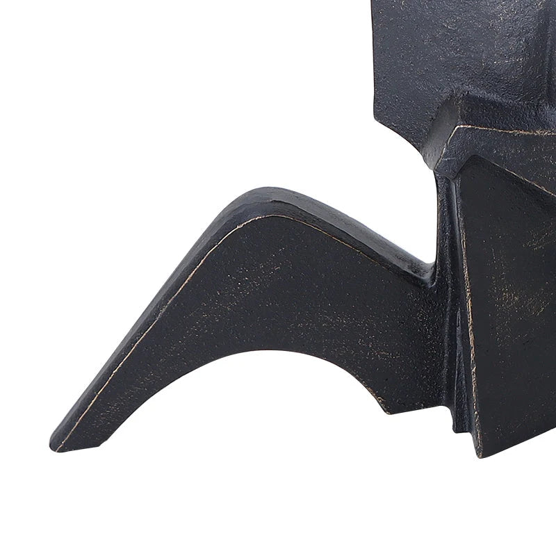 Isla Black Resin Sitting Lady Sculpture