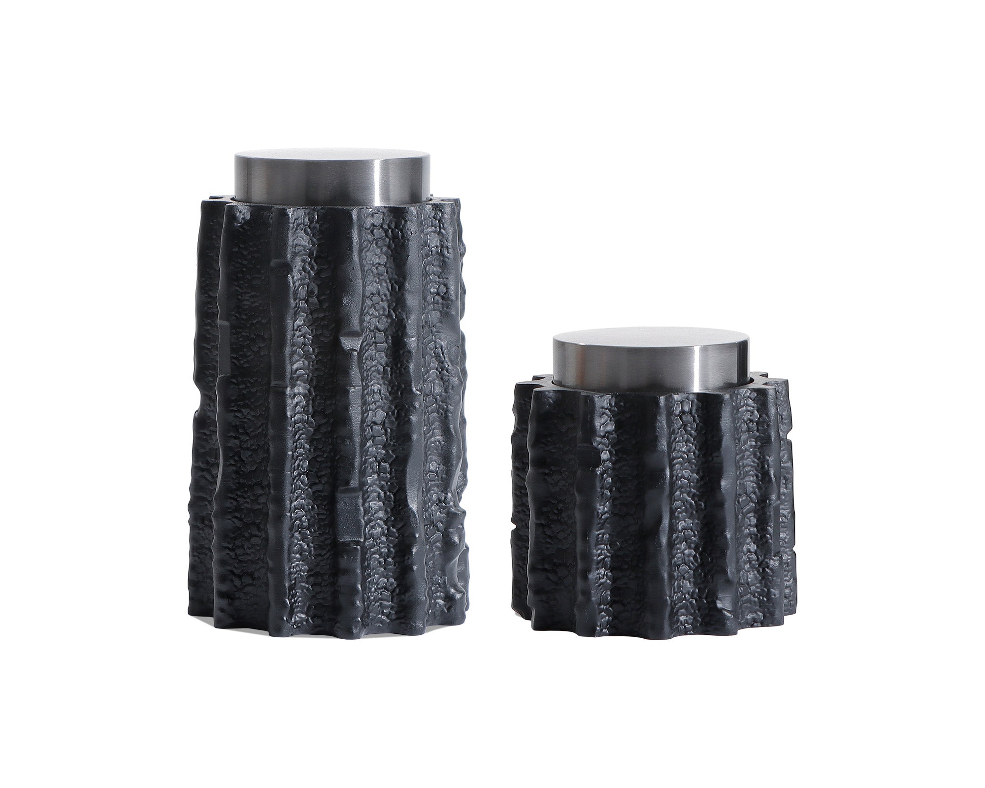 Meteorite Jar Large - Black Resin