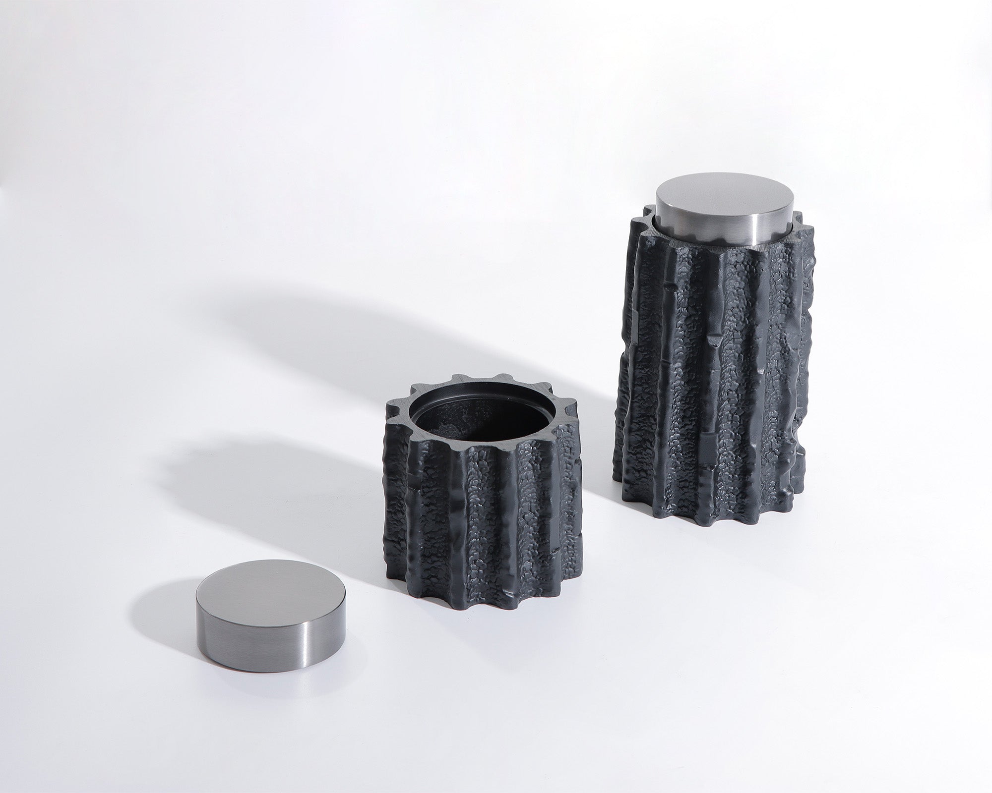 Meteorite Jar Large - Black Resin