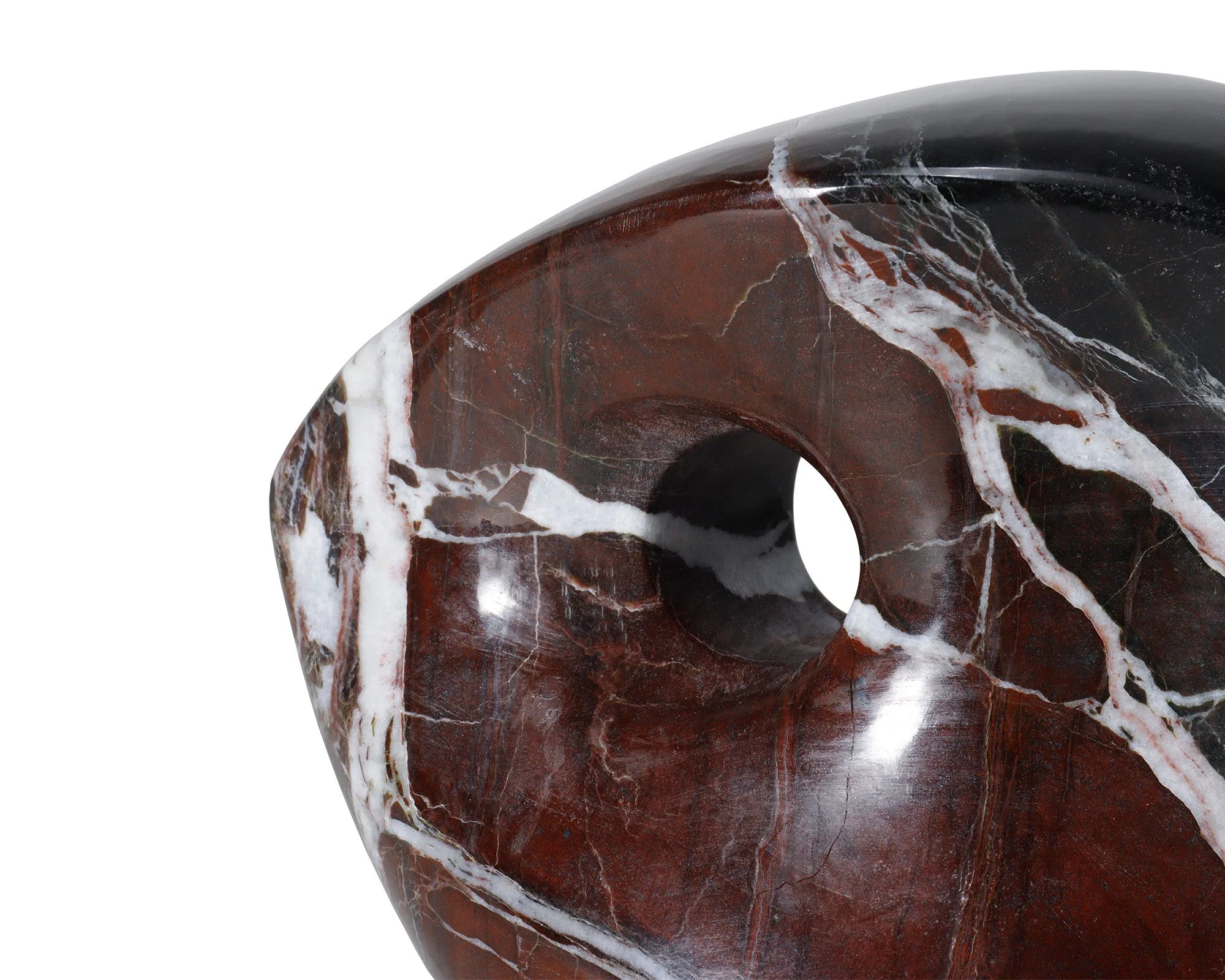 Niccolo Burgundy Marble Sculpture