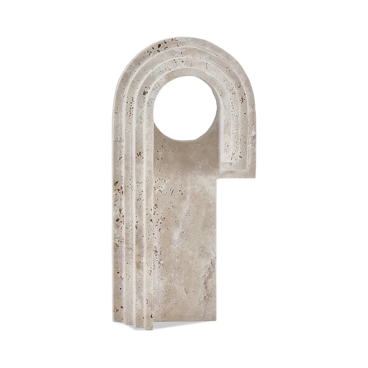 Toccino Large Beige Travertine Arch Sculpture