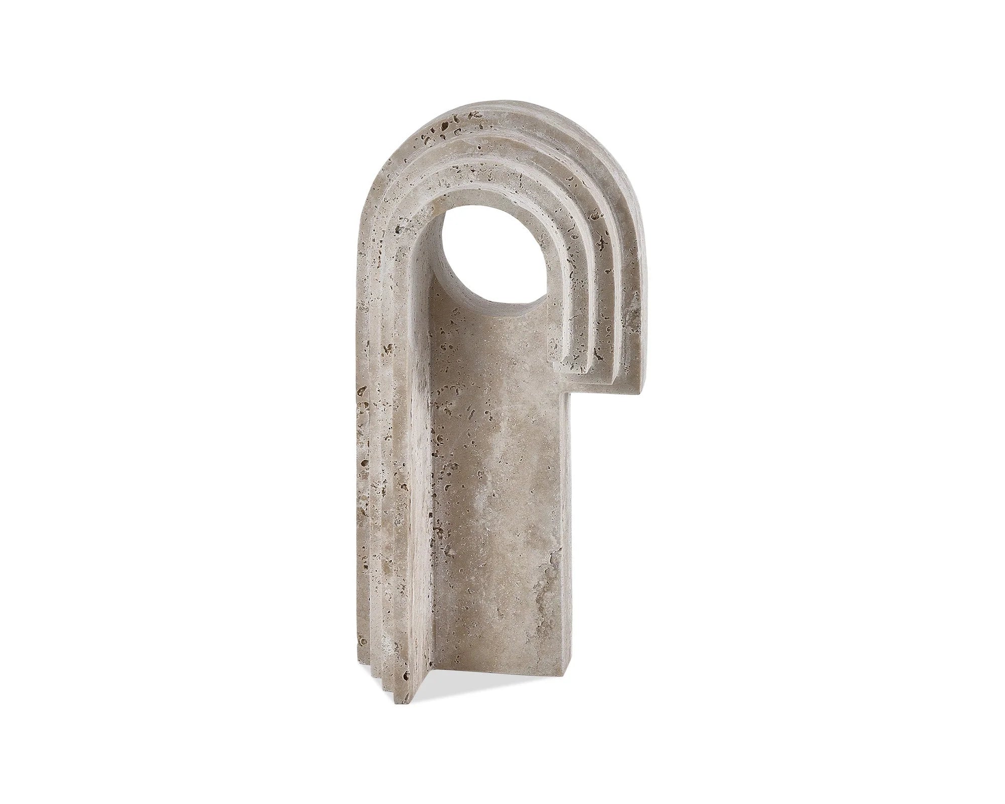 Toccino Large Beige Travertine Arch Sculpture